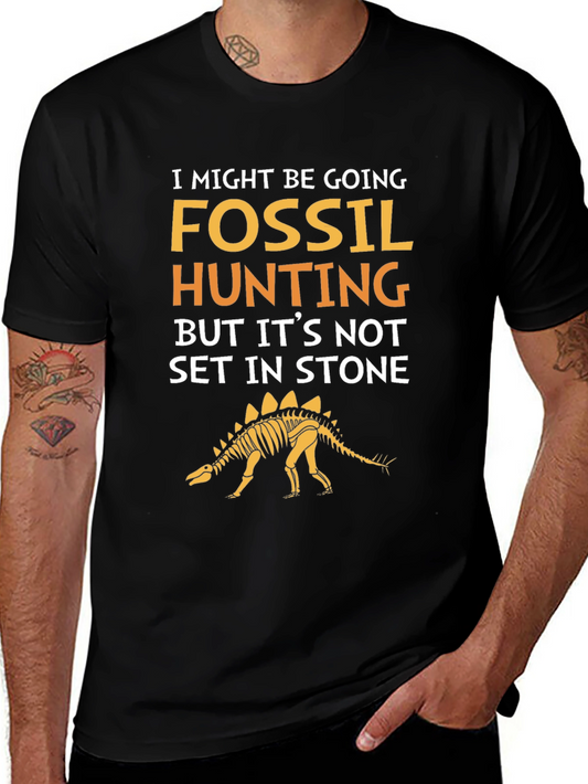 Fossil Hunting T-Shirt - Stegosaurus Skeleton Tee