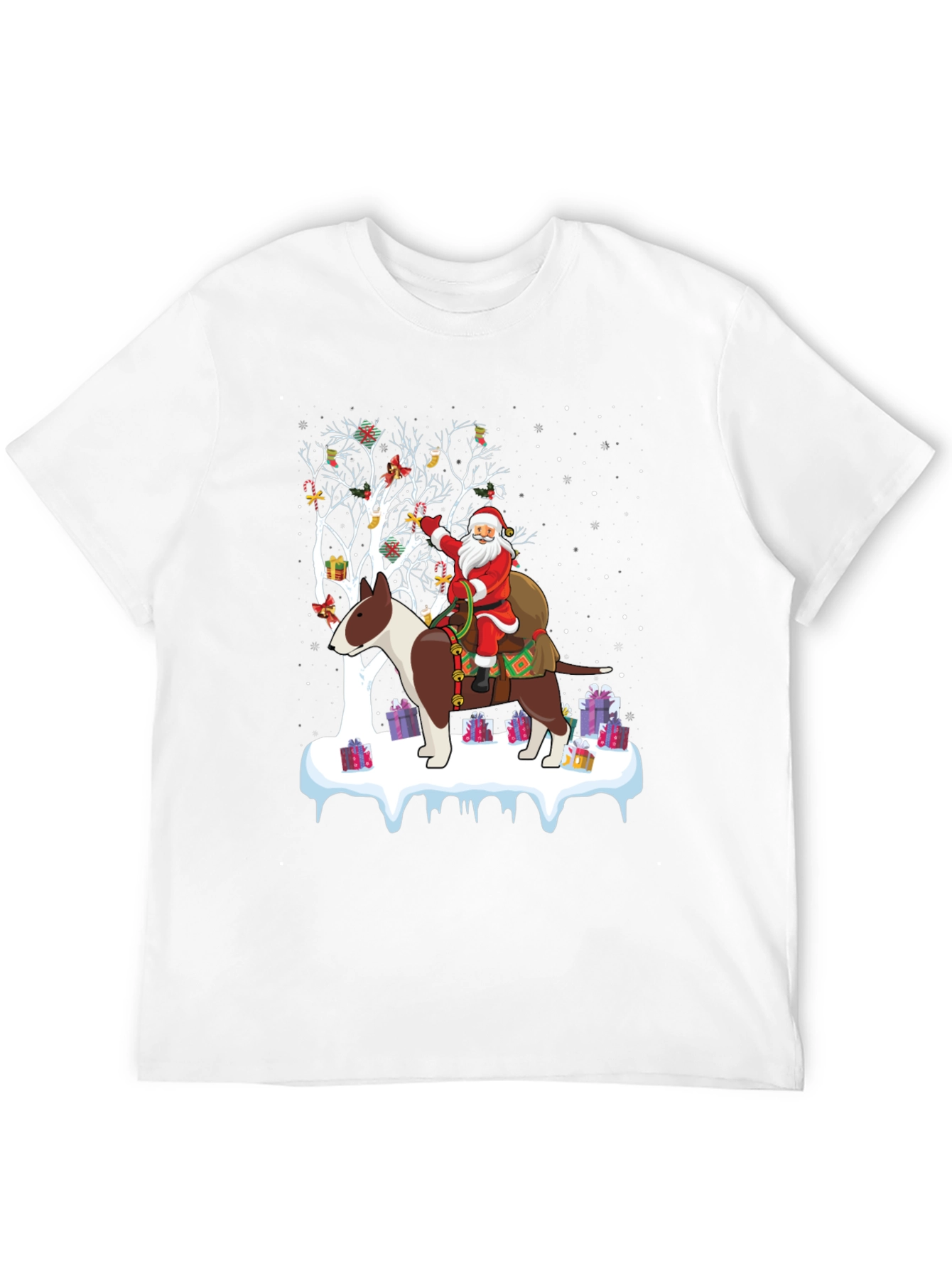 Christmas Santa Dog Graphic Tee