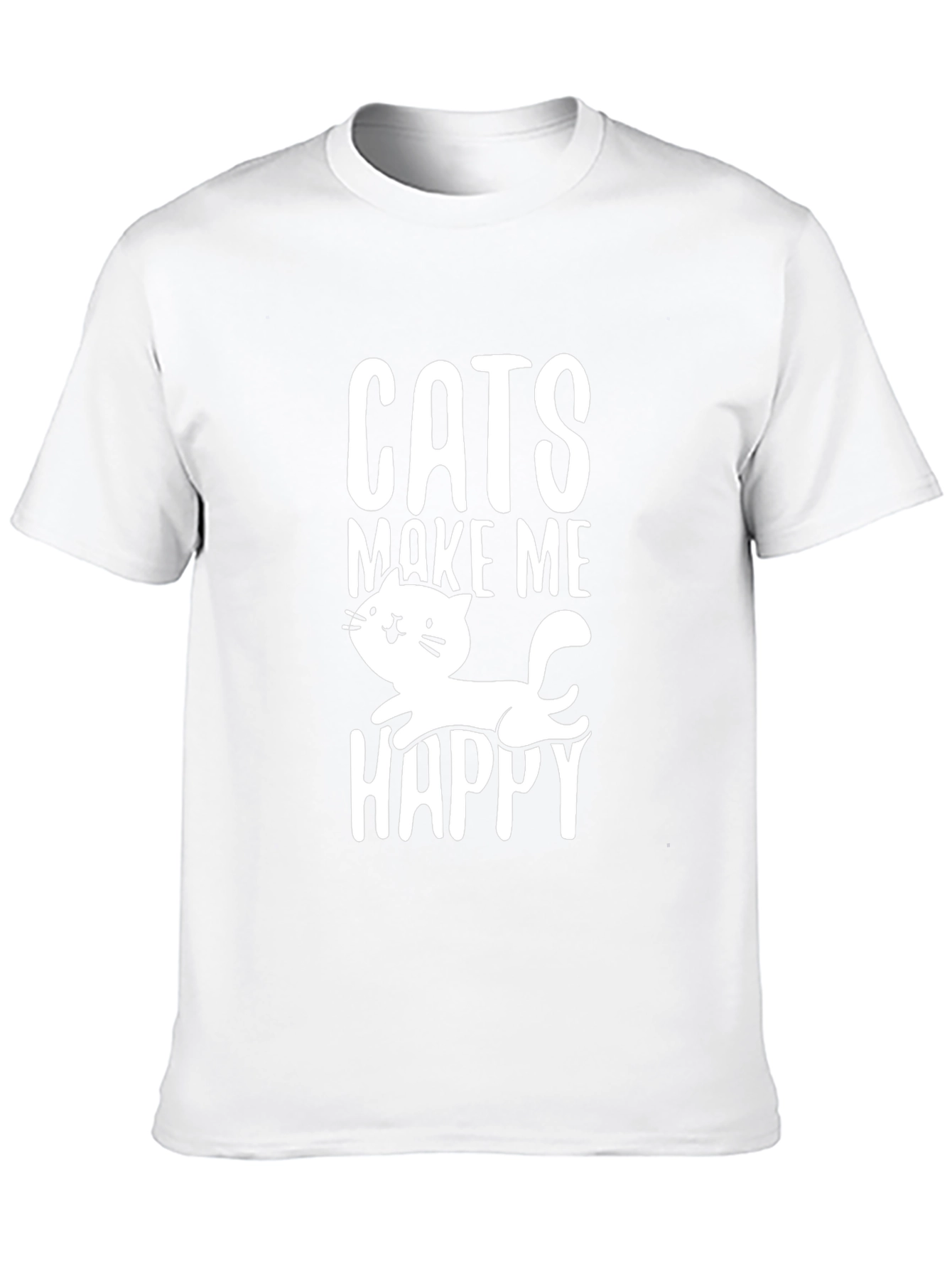 Cats Make Me Happy Graphic T-Shirt