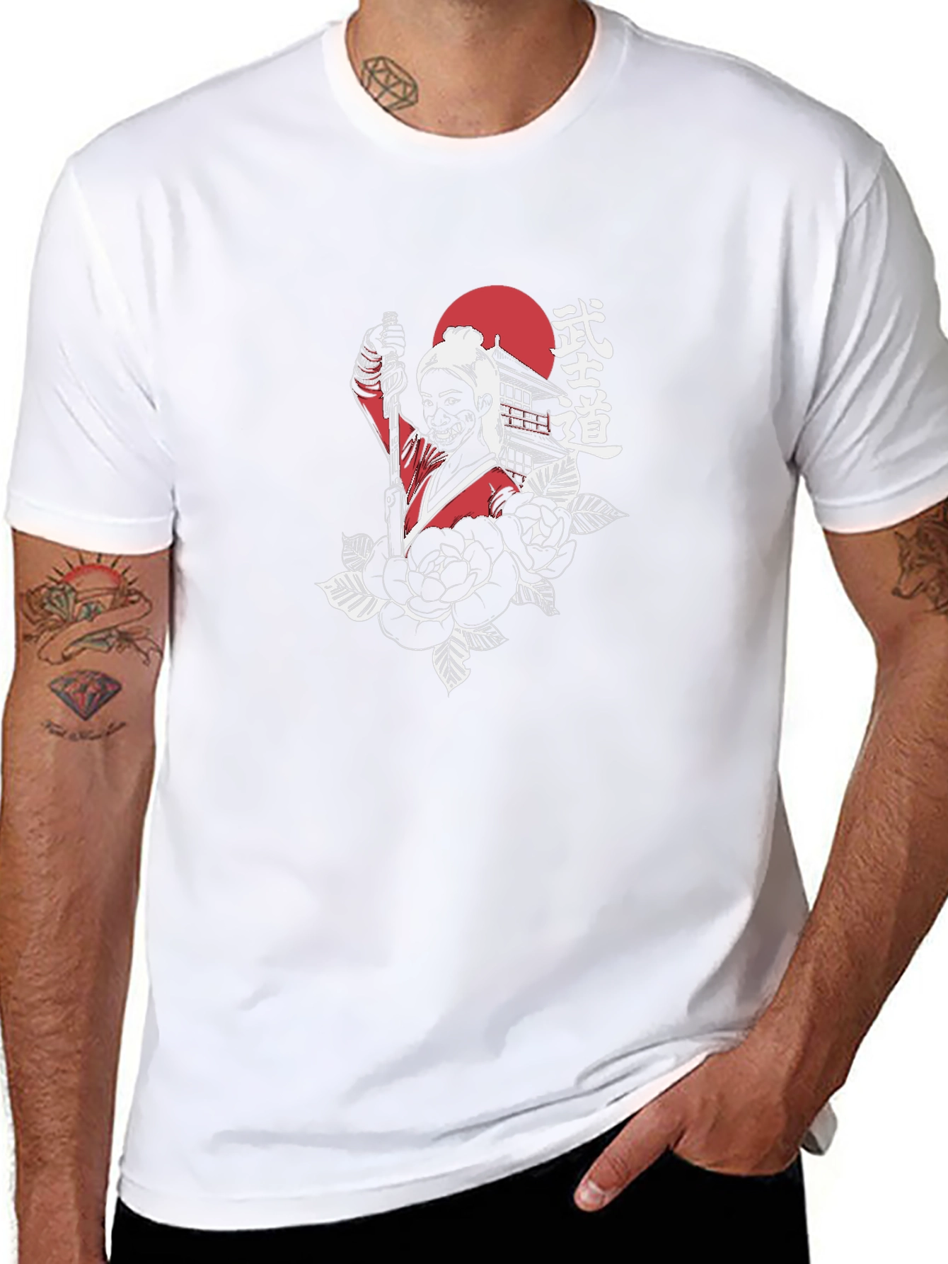 Samurai Graphic Black T-Shirt