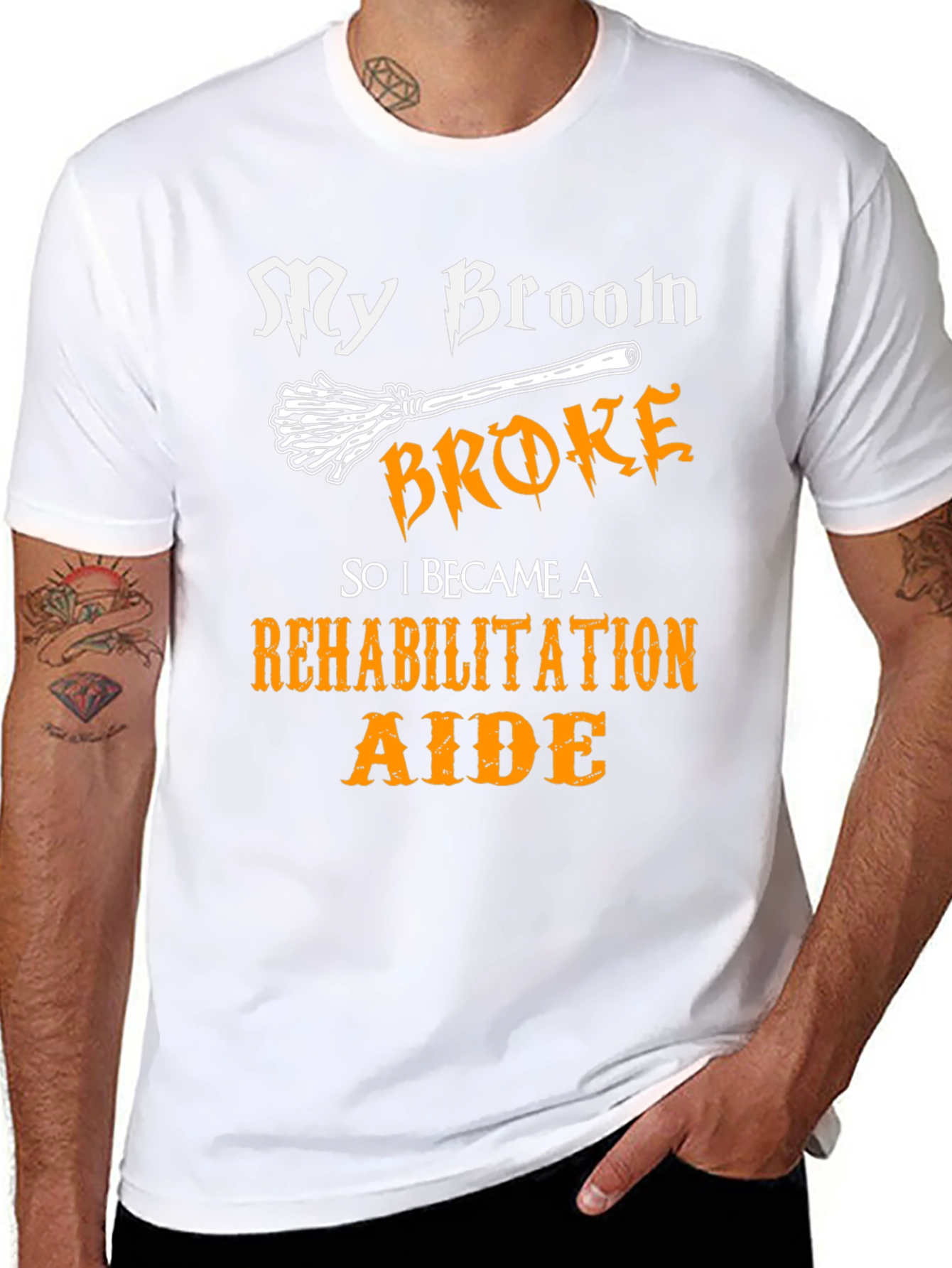 My Broom Broke Rehabilitation Aide Graphic Tee