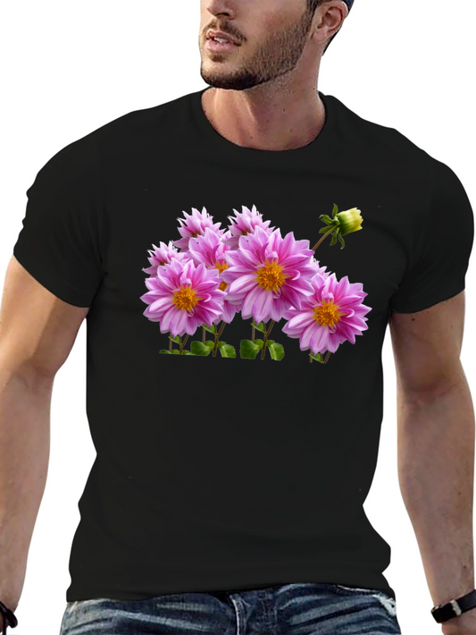 Floral Print Black T-Shirt
