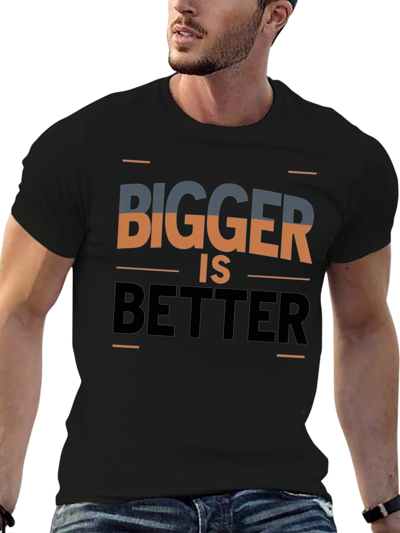 Bigger is Better Graphic Tee - Mens Casual T-Shirt