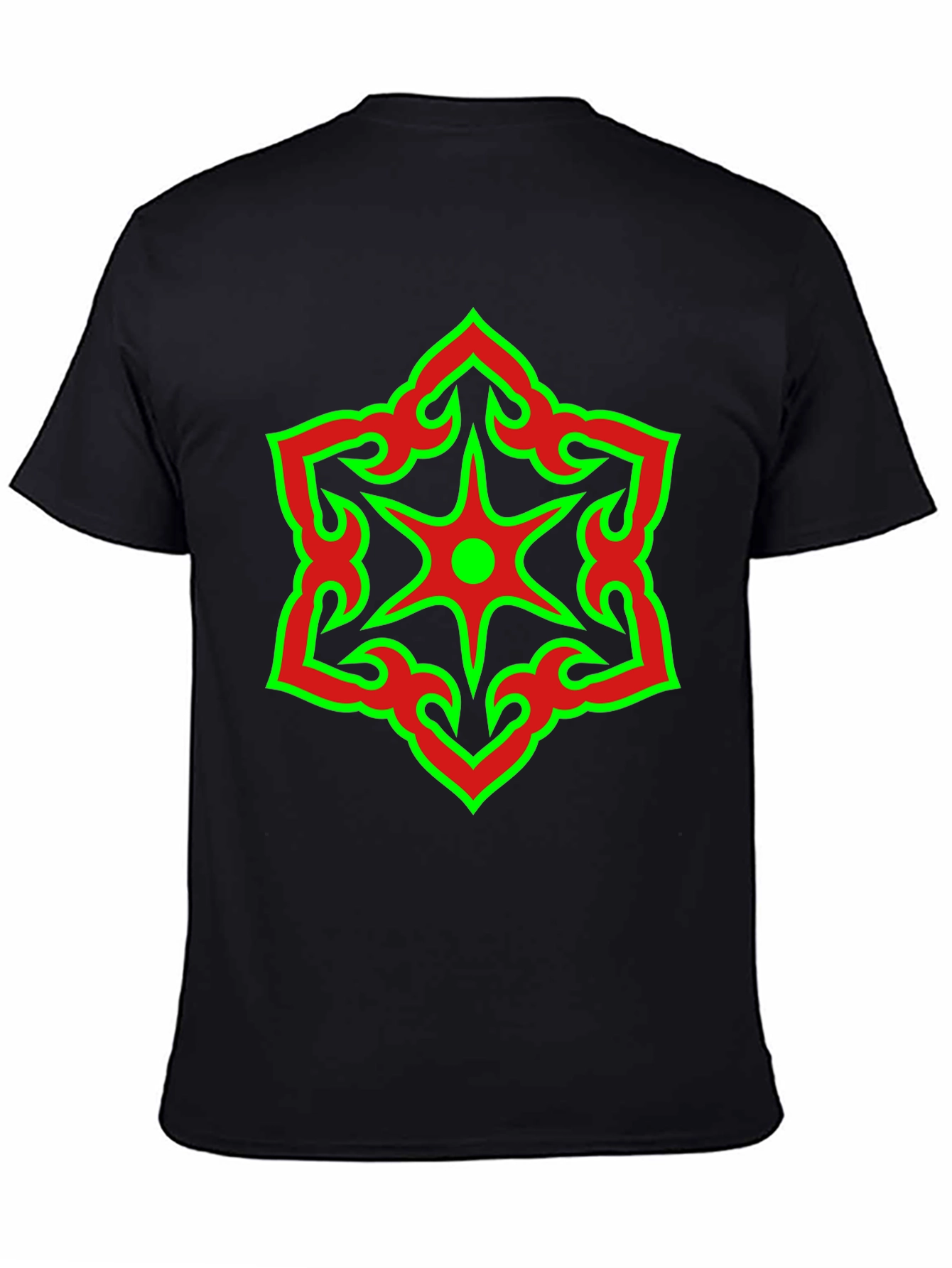 Star Design Black T-Shirt