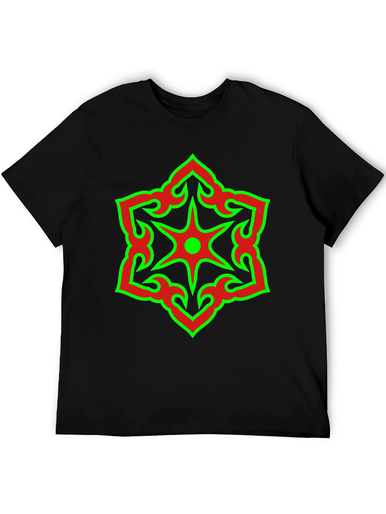 Star Design Black T-Shirt