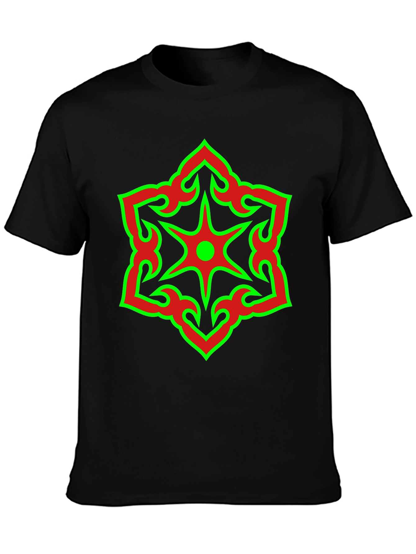 Star Design Black T-Shirt