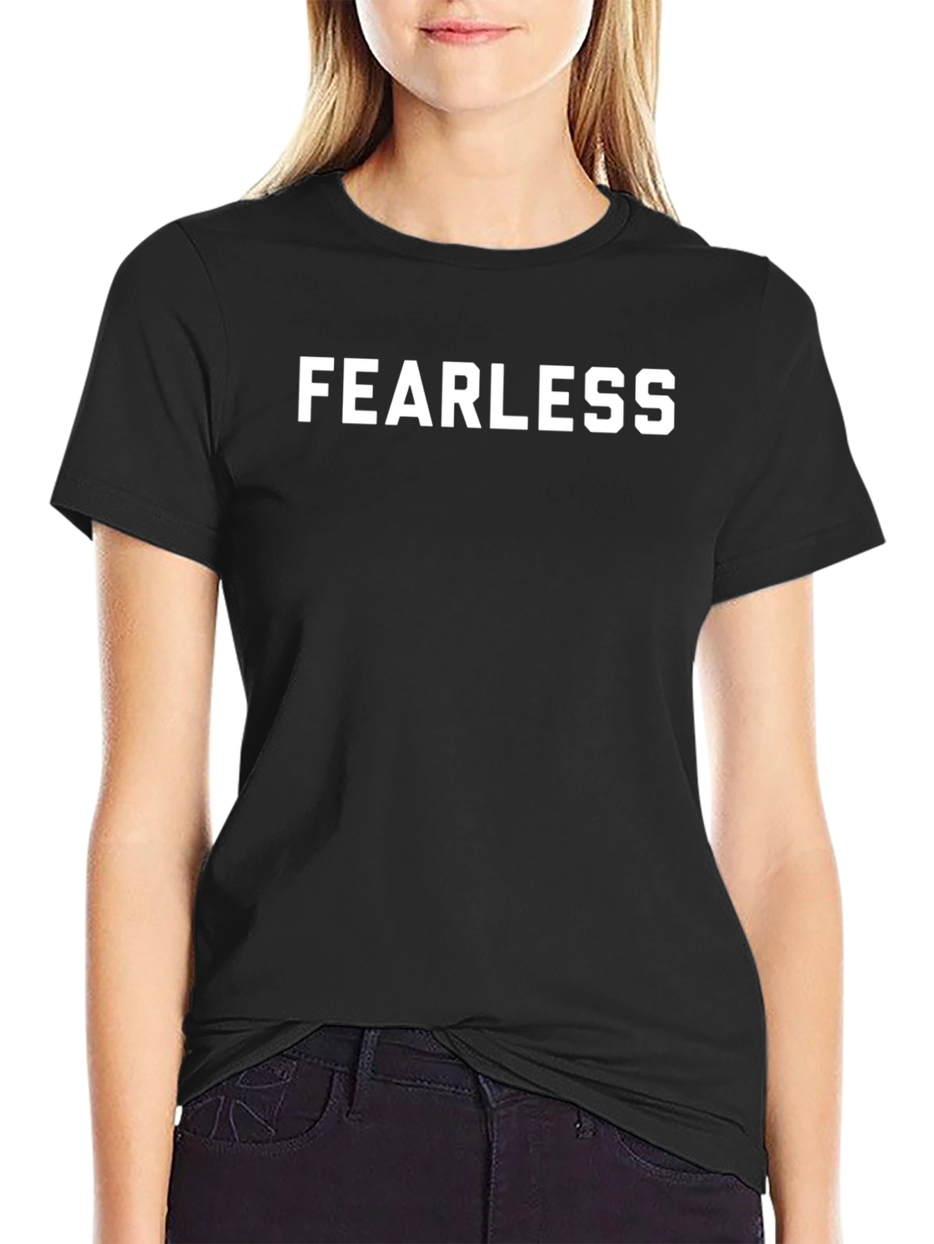 Fearless Black Graphic Tee - Classic Fit