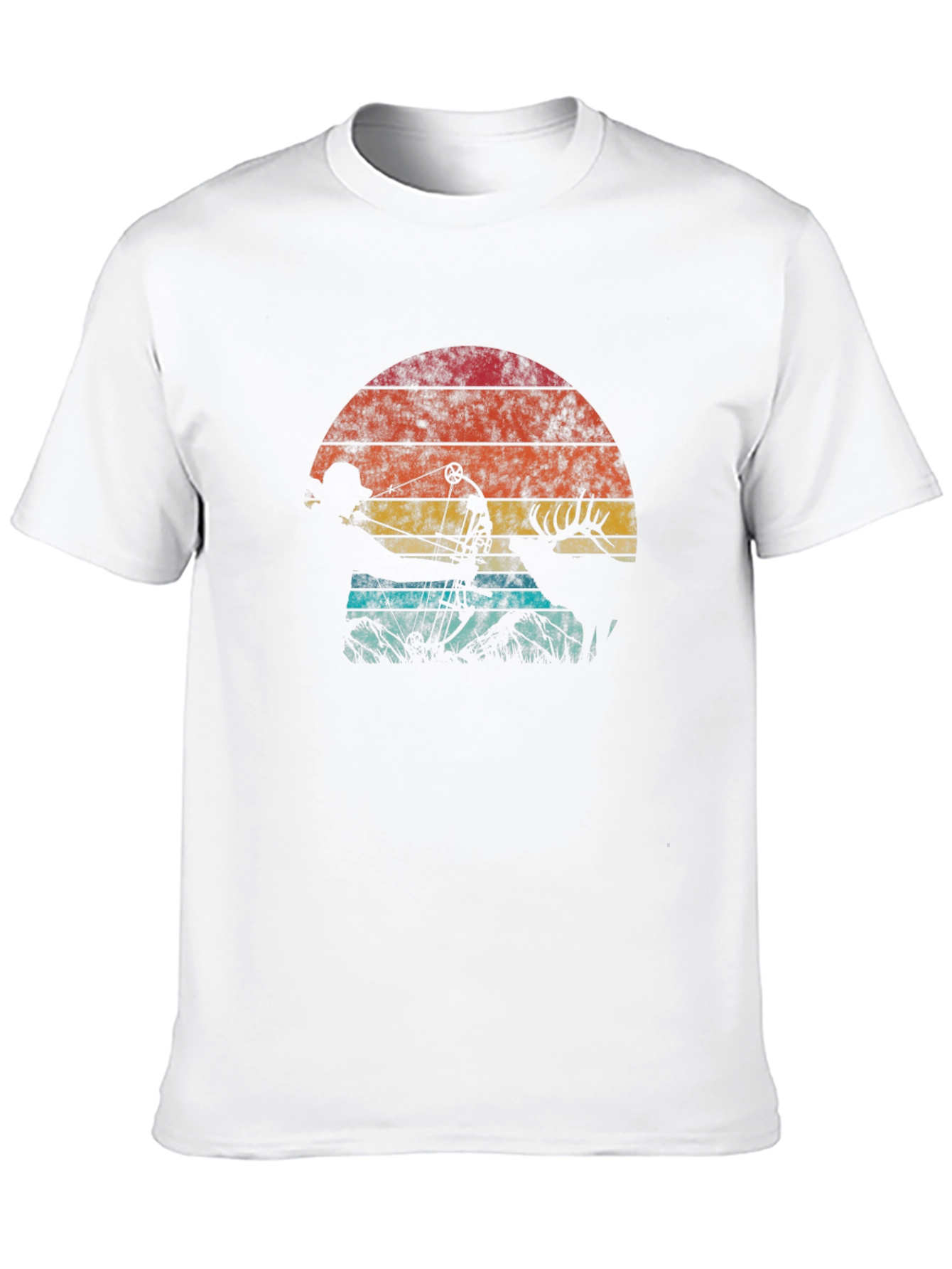 Retro Hunter T-Shirt - Bow Hunting Deer Design