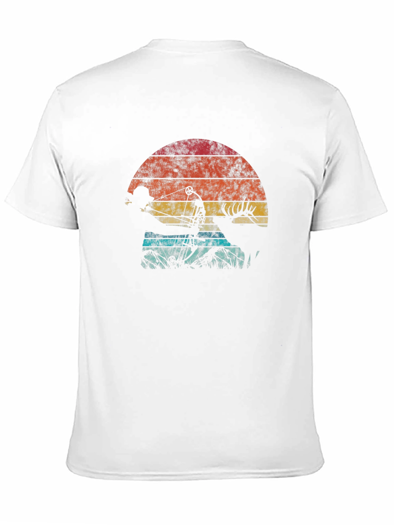 Retro Hunter T-Shirt - Bow Hunting Deer Design