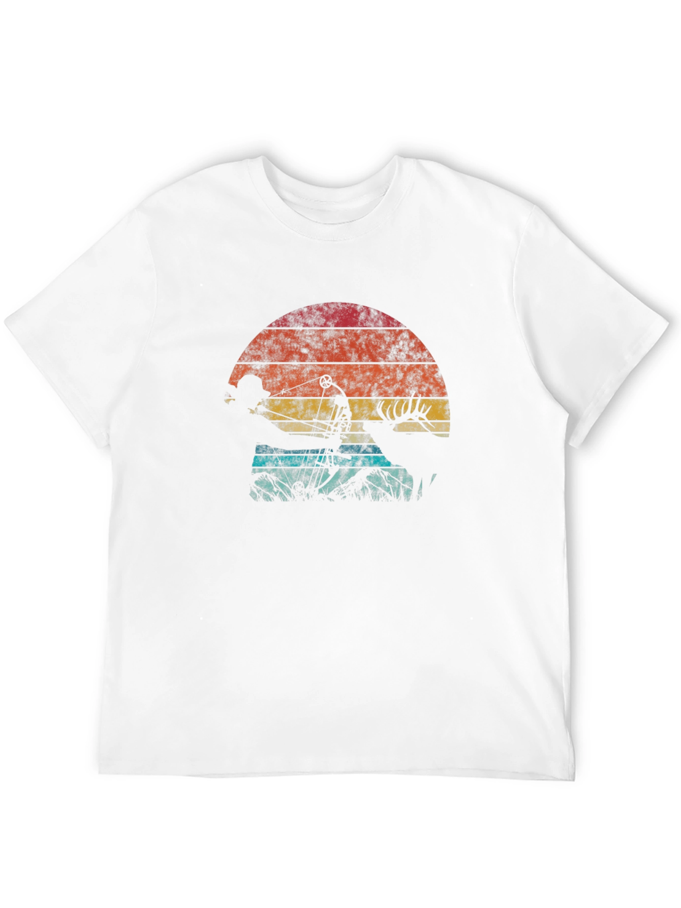 Retro Hunter T-Shirt - Bow Hunting Deer Design