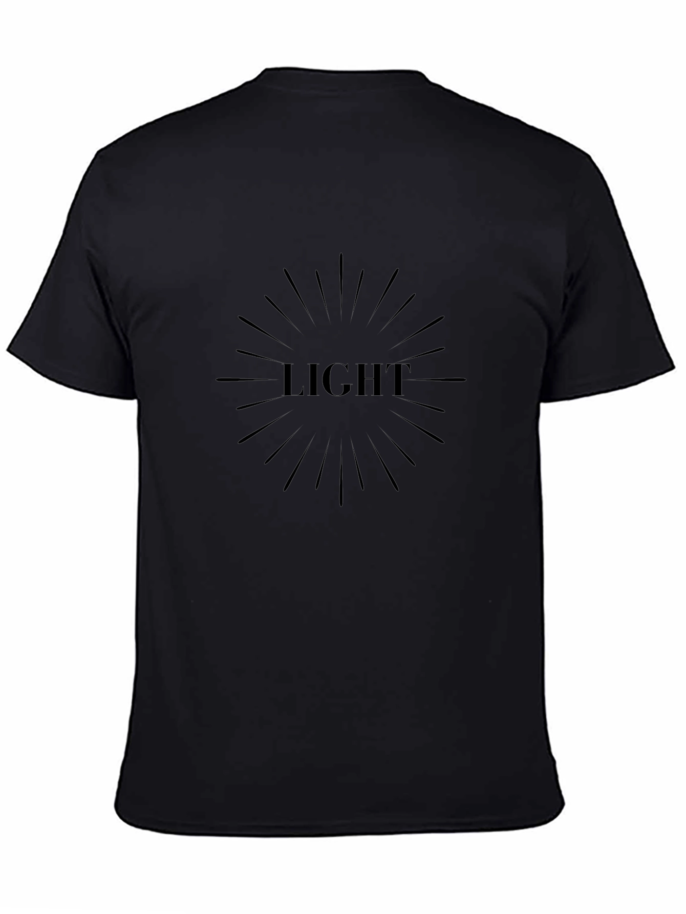 Minimalist LIGHT Graphic Black T-Shirt