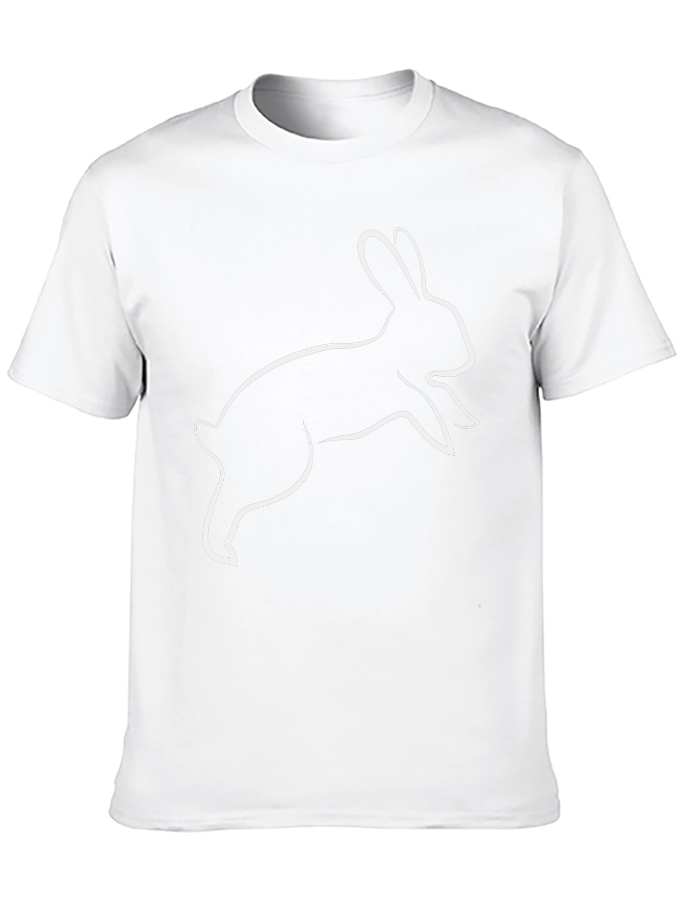 Rabbit Outline Graphic Tee - Mens Black T-Shirt