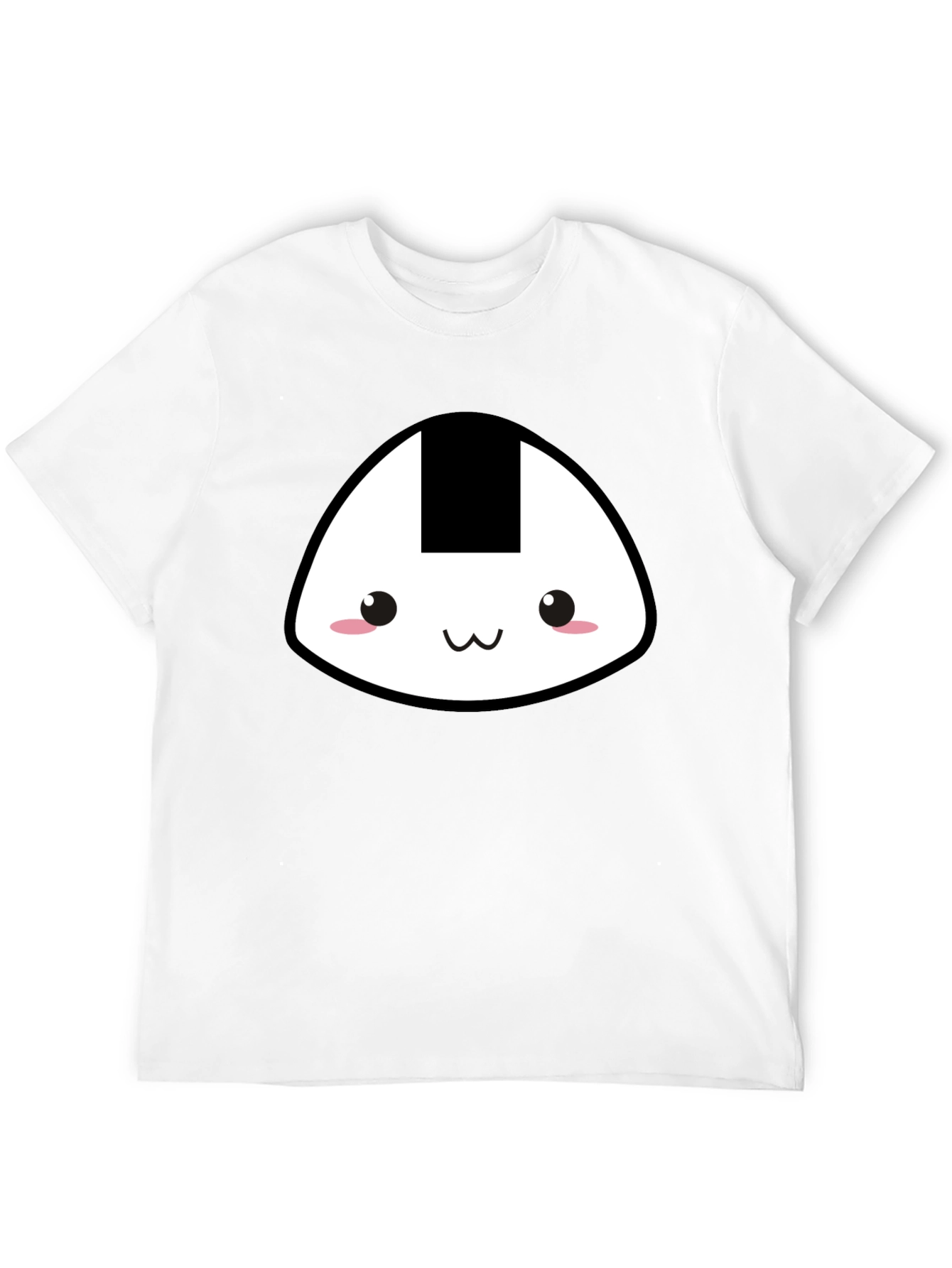 Cute Onigiri Graphic Tee - Black