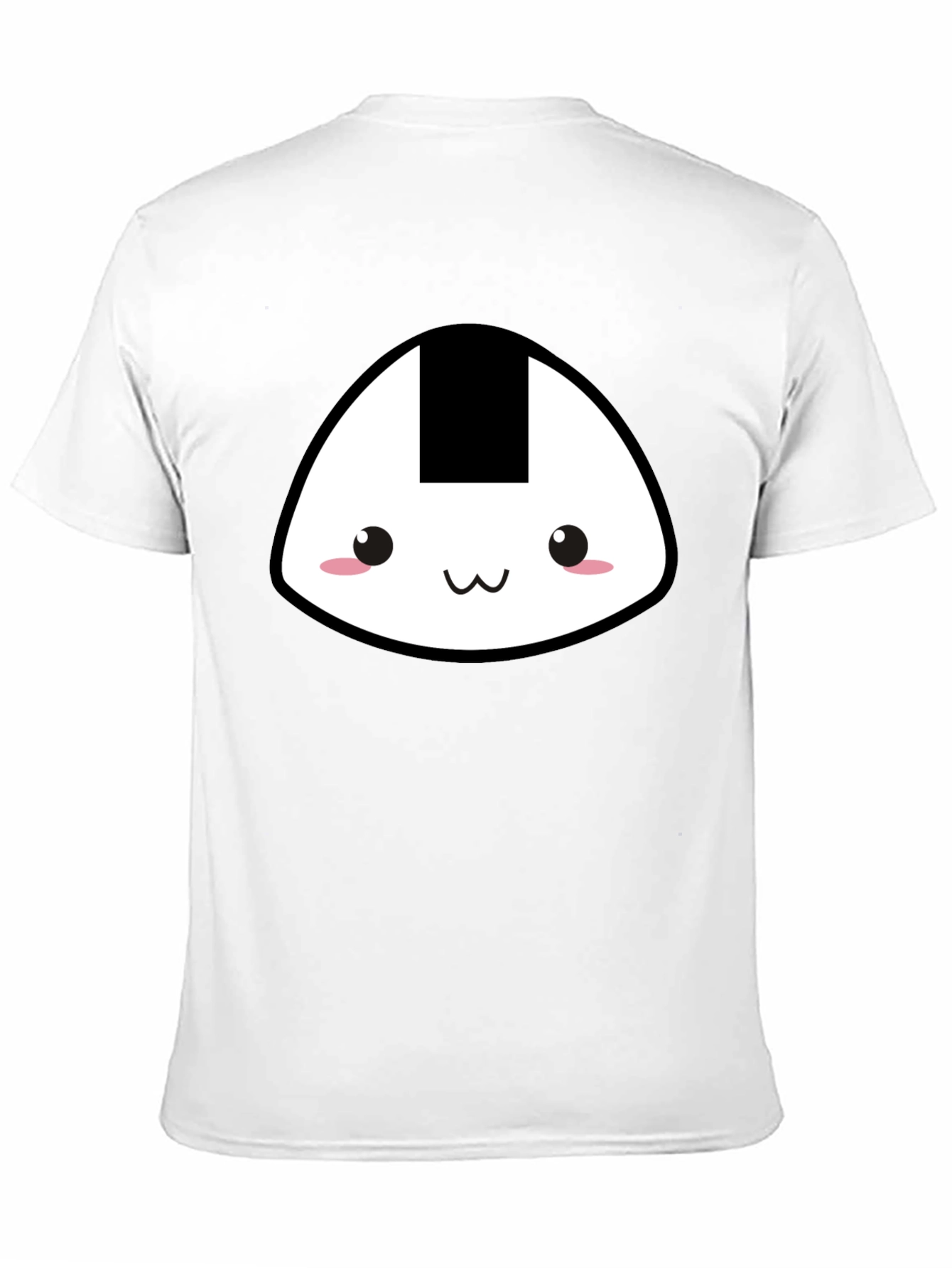 Cute Onigiri Graphic Tee - Black