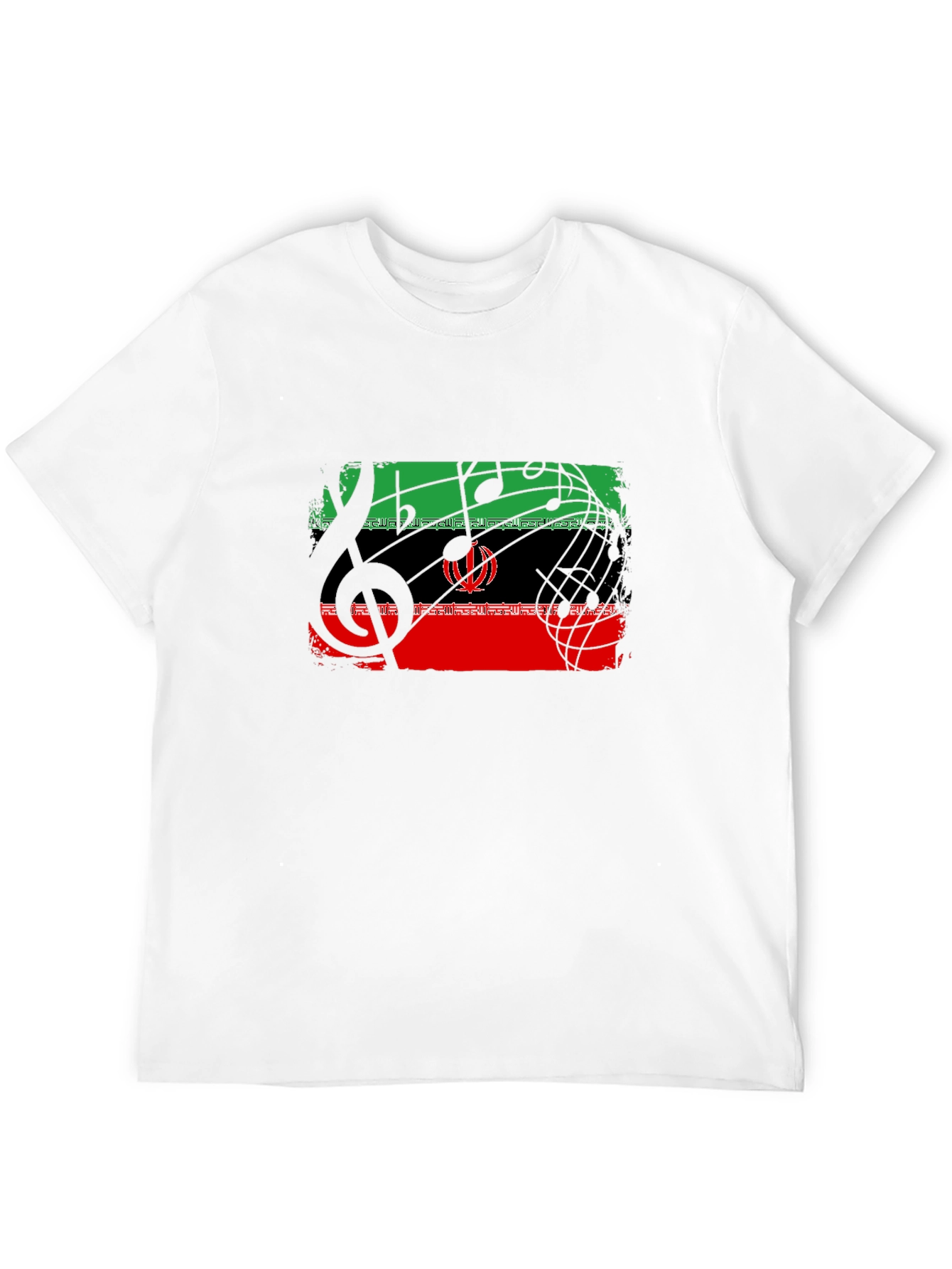 Musical Iran Flag Graphic T-Shirt