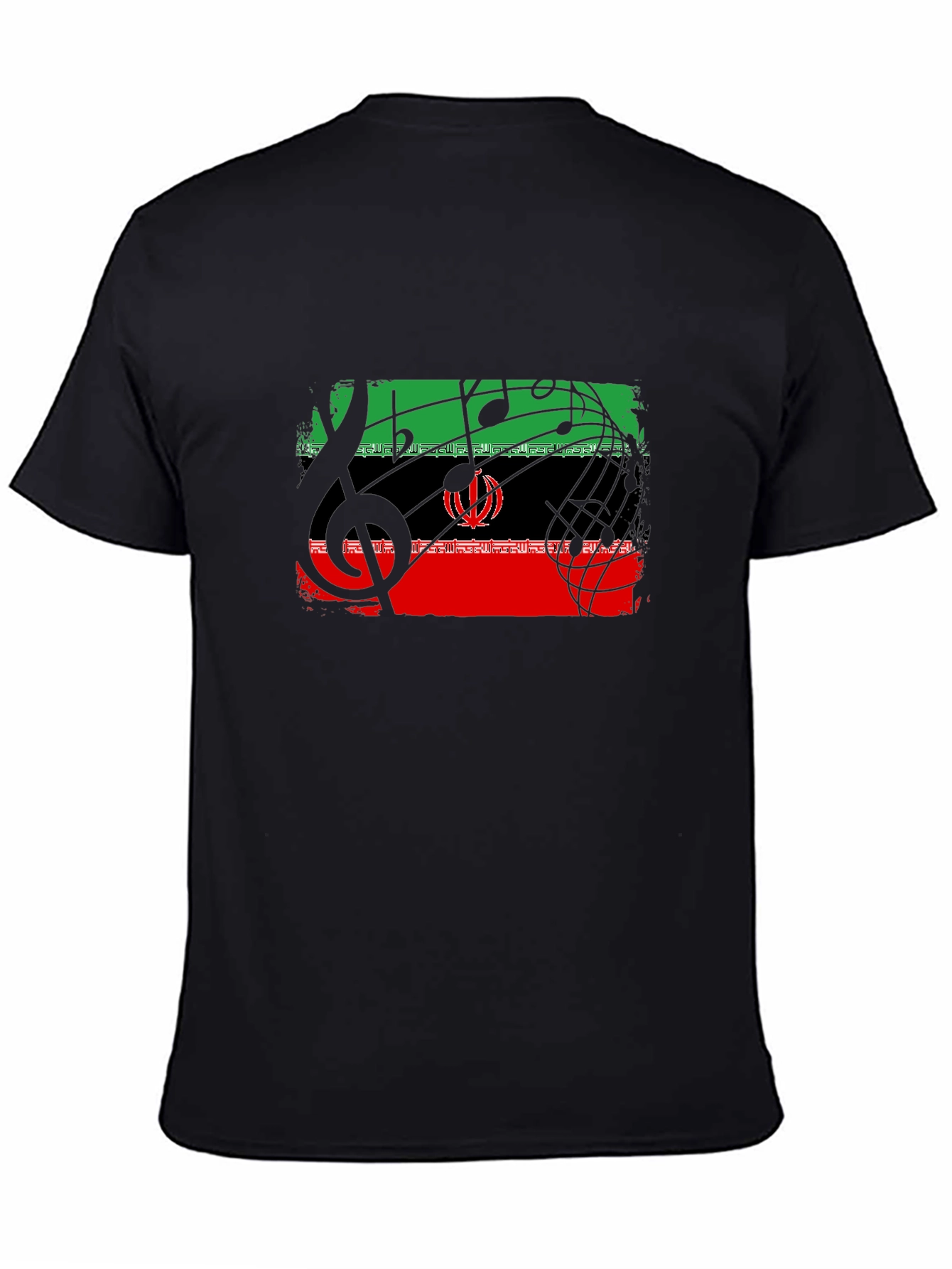 Musical Iran Flag Graphic T-Shirt