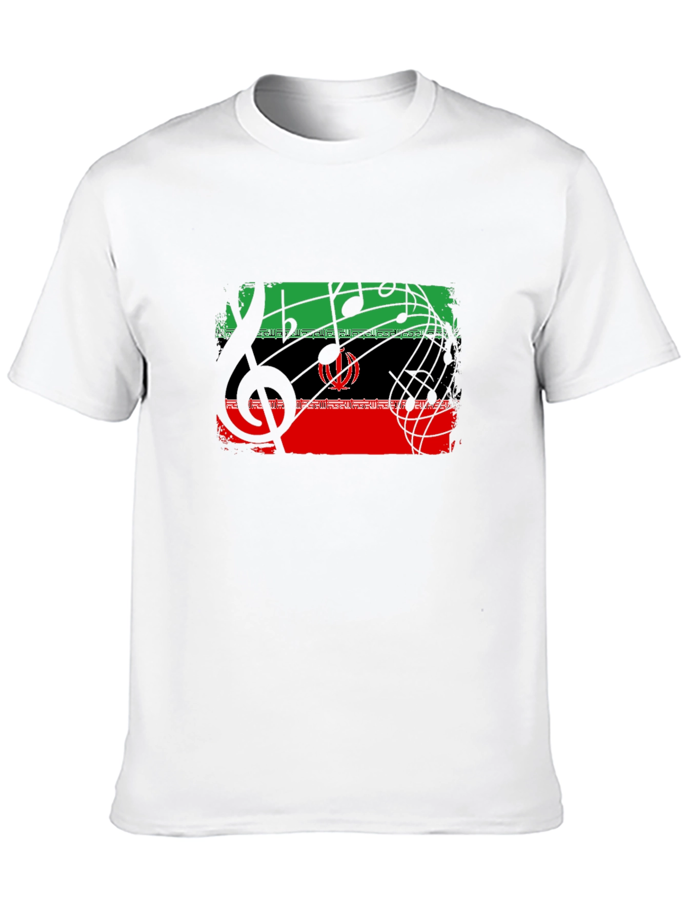 Musical Iran Flag Graphic T-Shirt