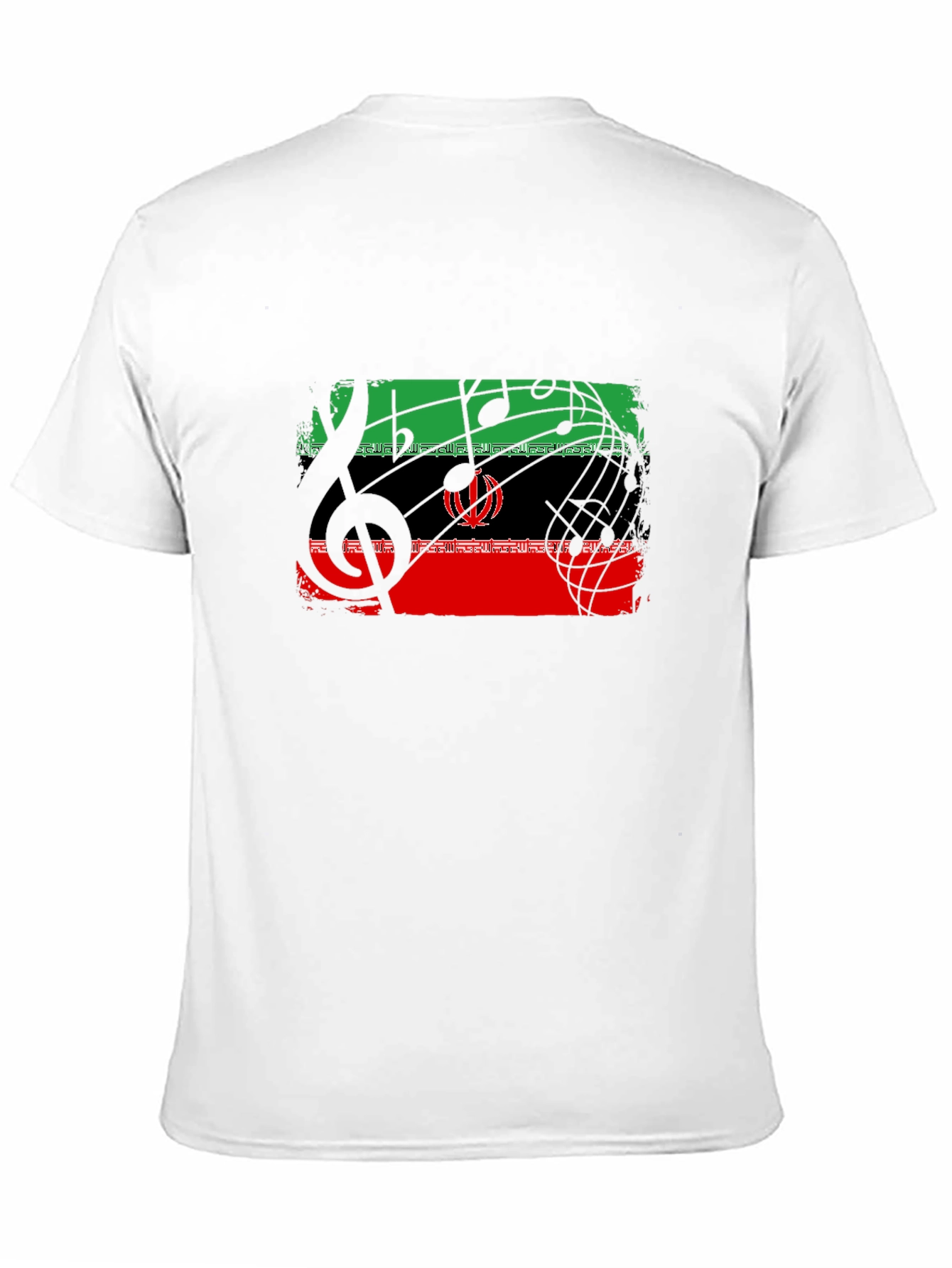 Musical Iran Flag Graphic T-Shirt