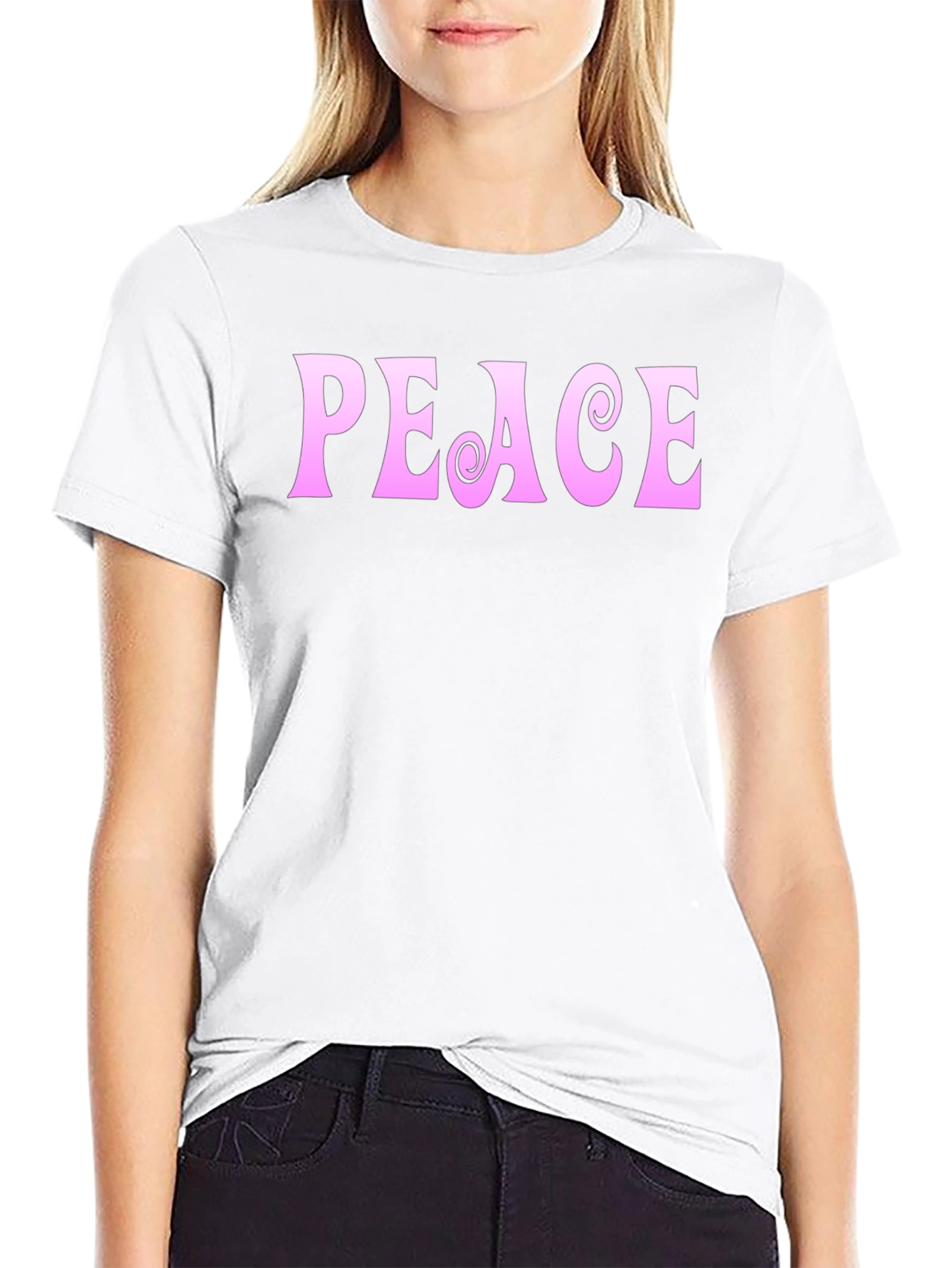 Peace Sign Graphic Tee - Black Unisex T-Shirt