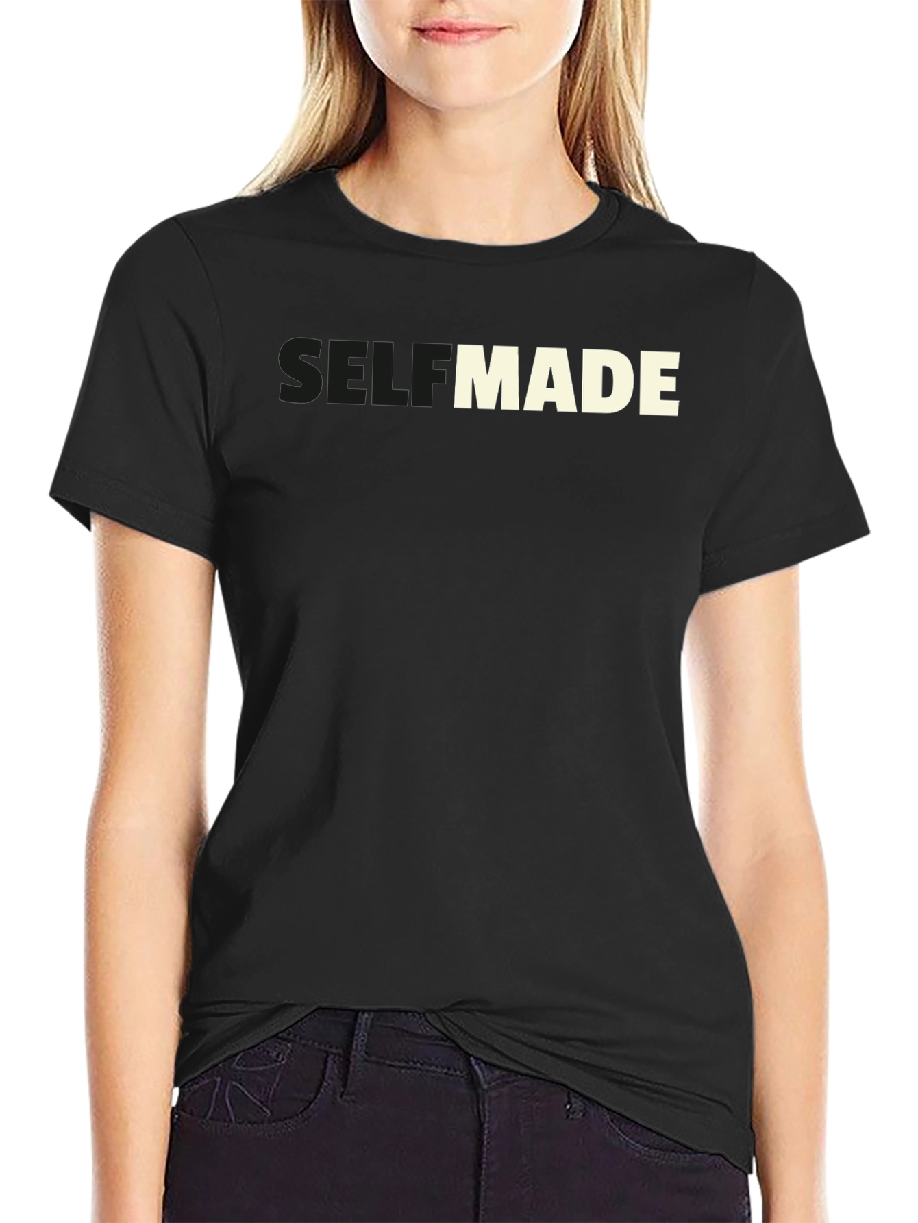 Self Made Black T-Shirt - Motivational Graphic Tee
