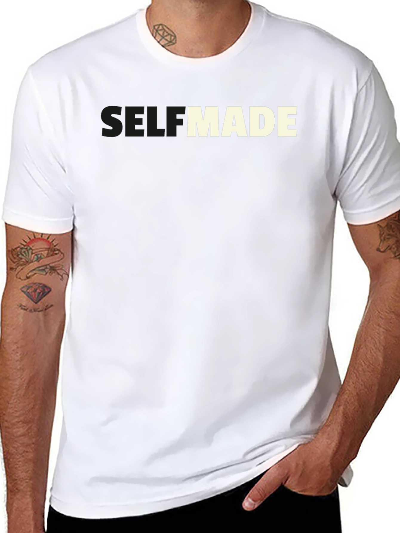 Self Made Black T-Shirt - Motivational Graphic Tee