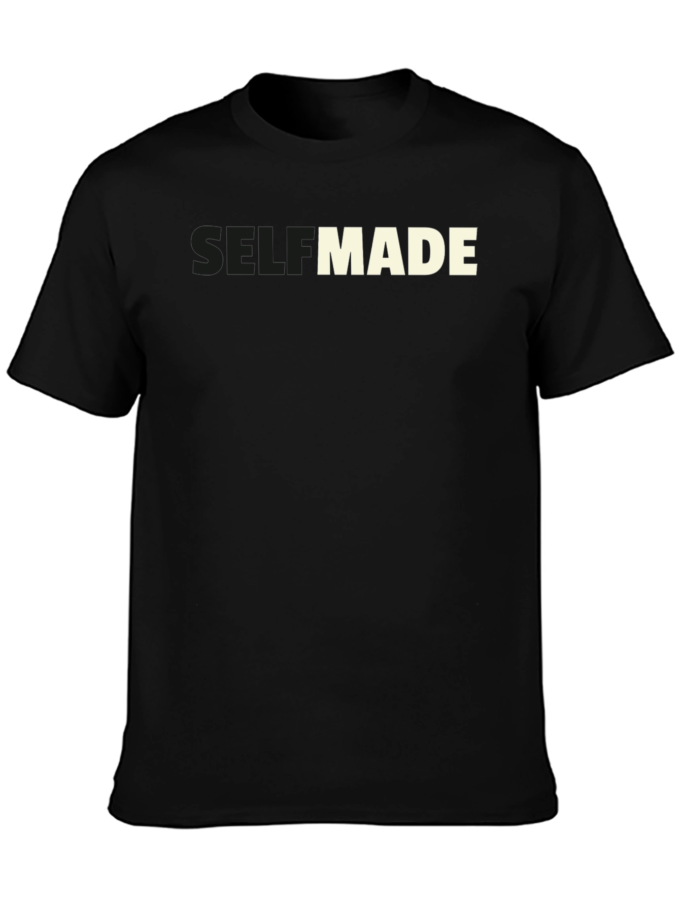 Self Made Black T-Shirt - Motivational Graphic Tee