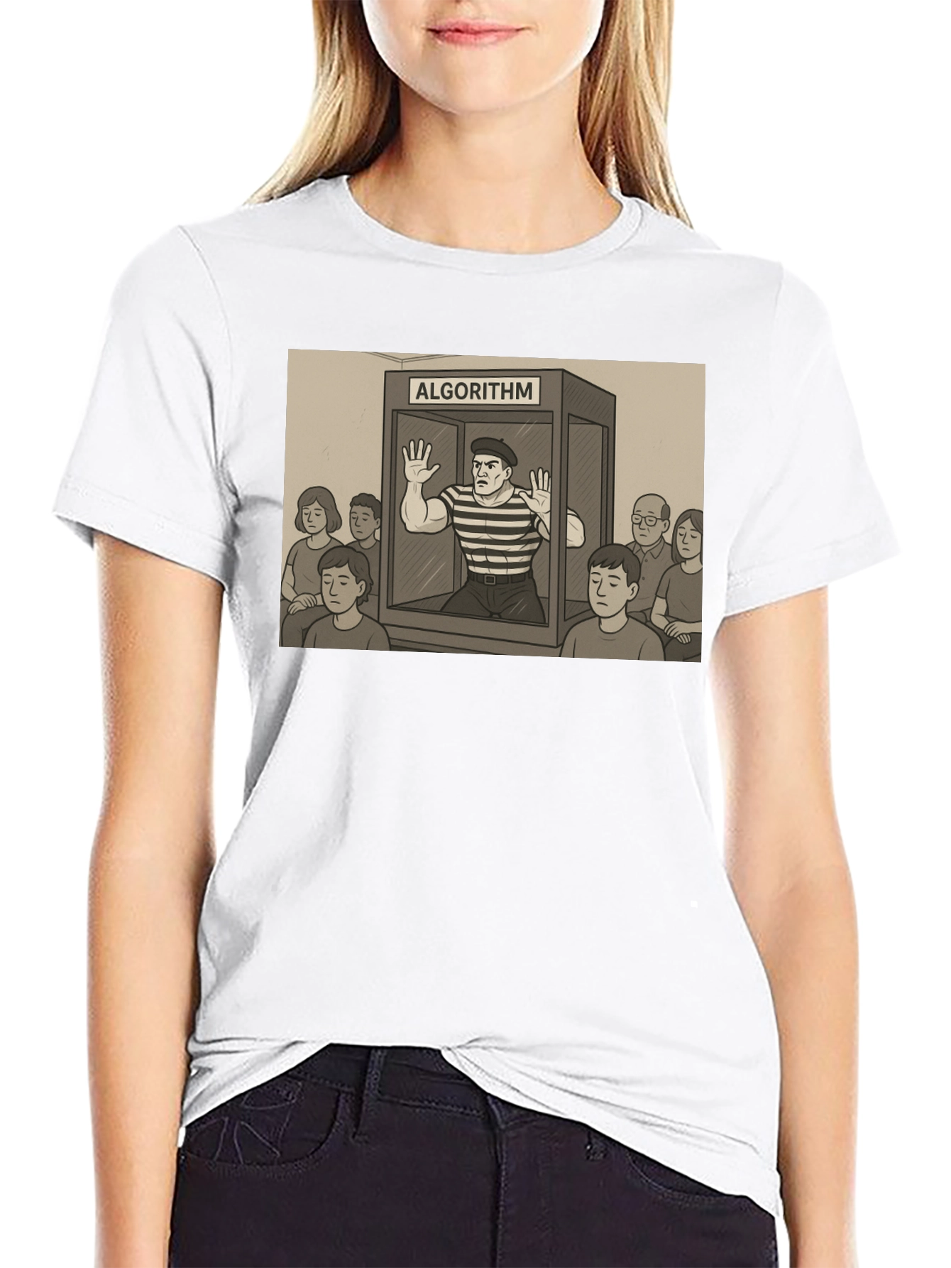 Algorithm Funny Graphic T-Shirt - Black