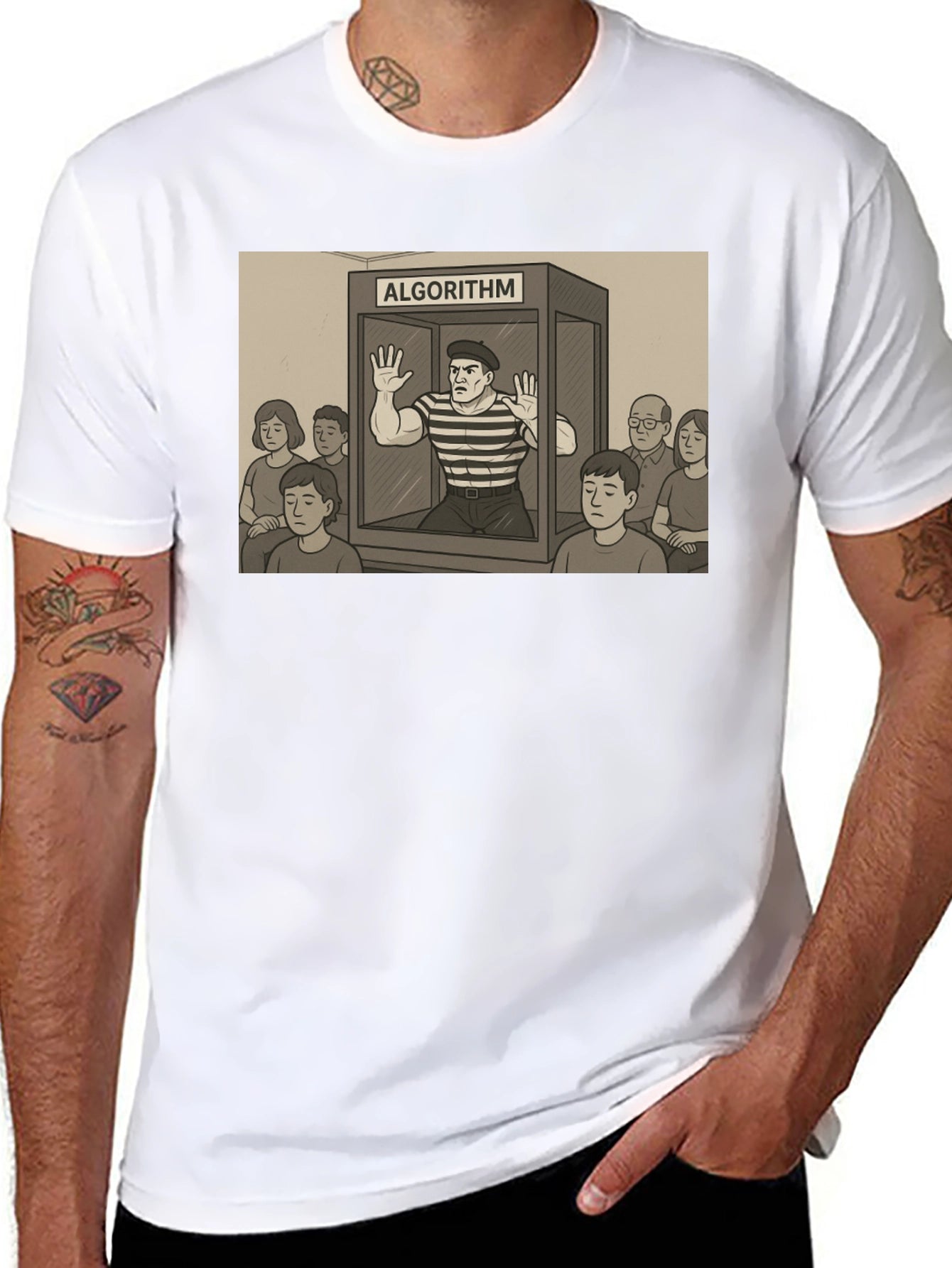 Algorithm Funny Graphic T-Shirt - Black