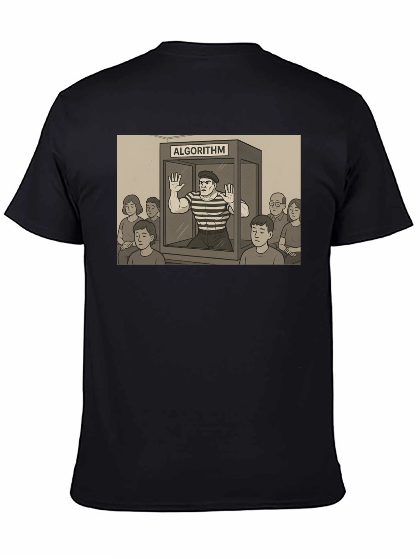 Algorithm Funny Graphic T-Shirt - Black