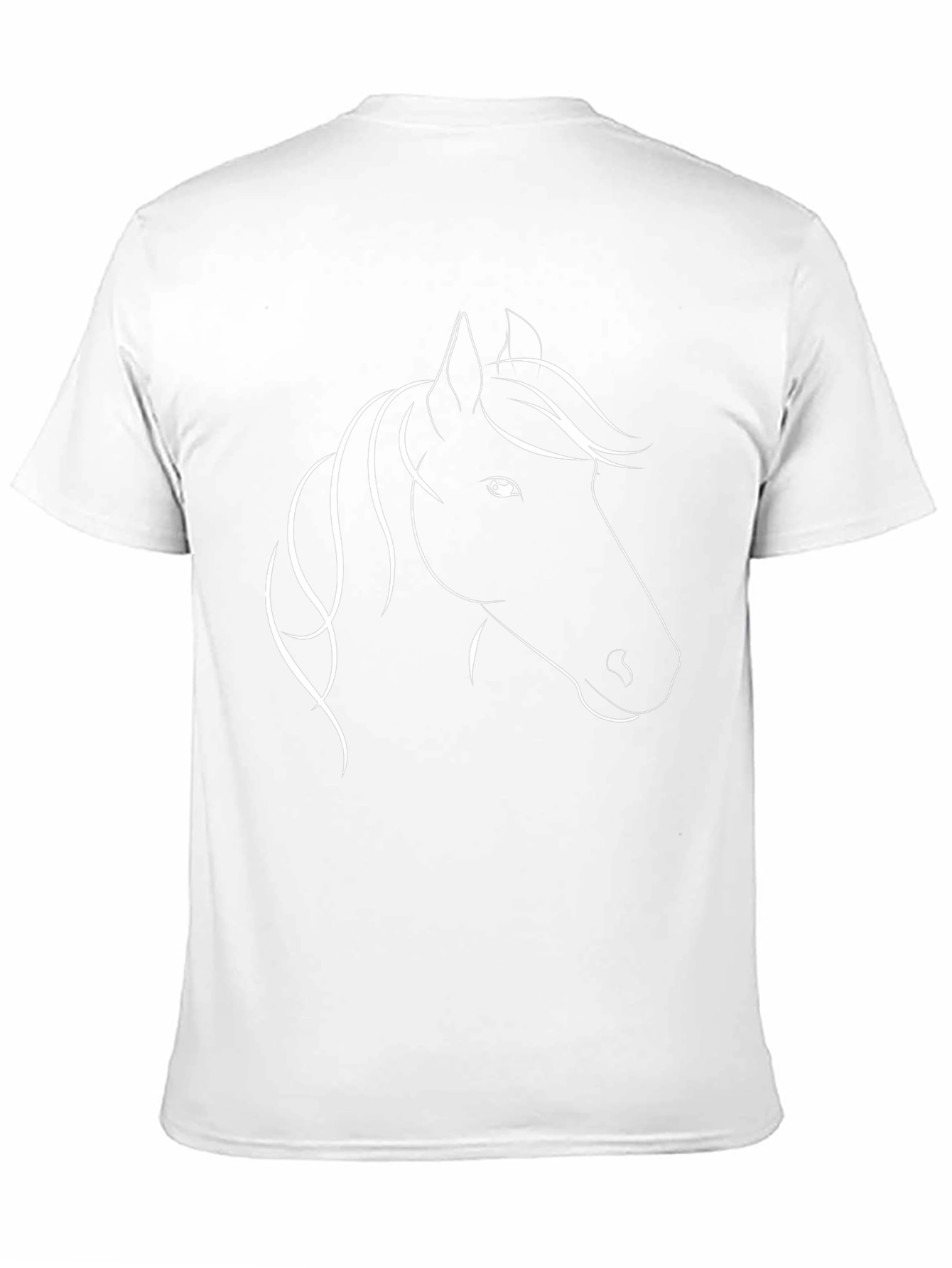 Black T-Shirt with Horse Design