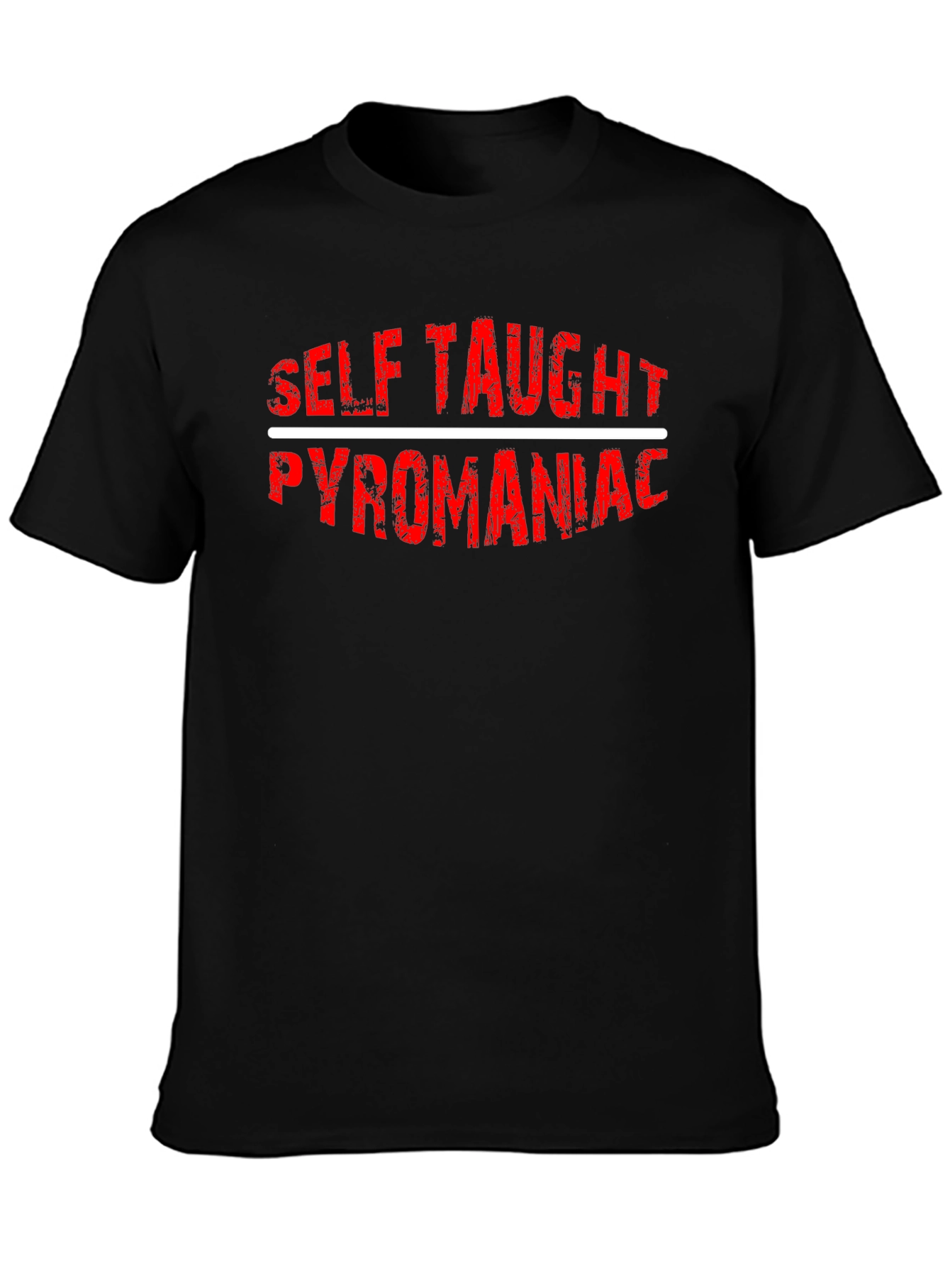 Self-Taught Pyromaniac Black Graphic T-Shirt