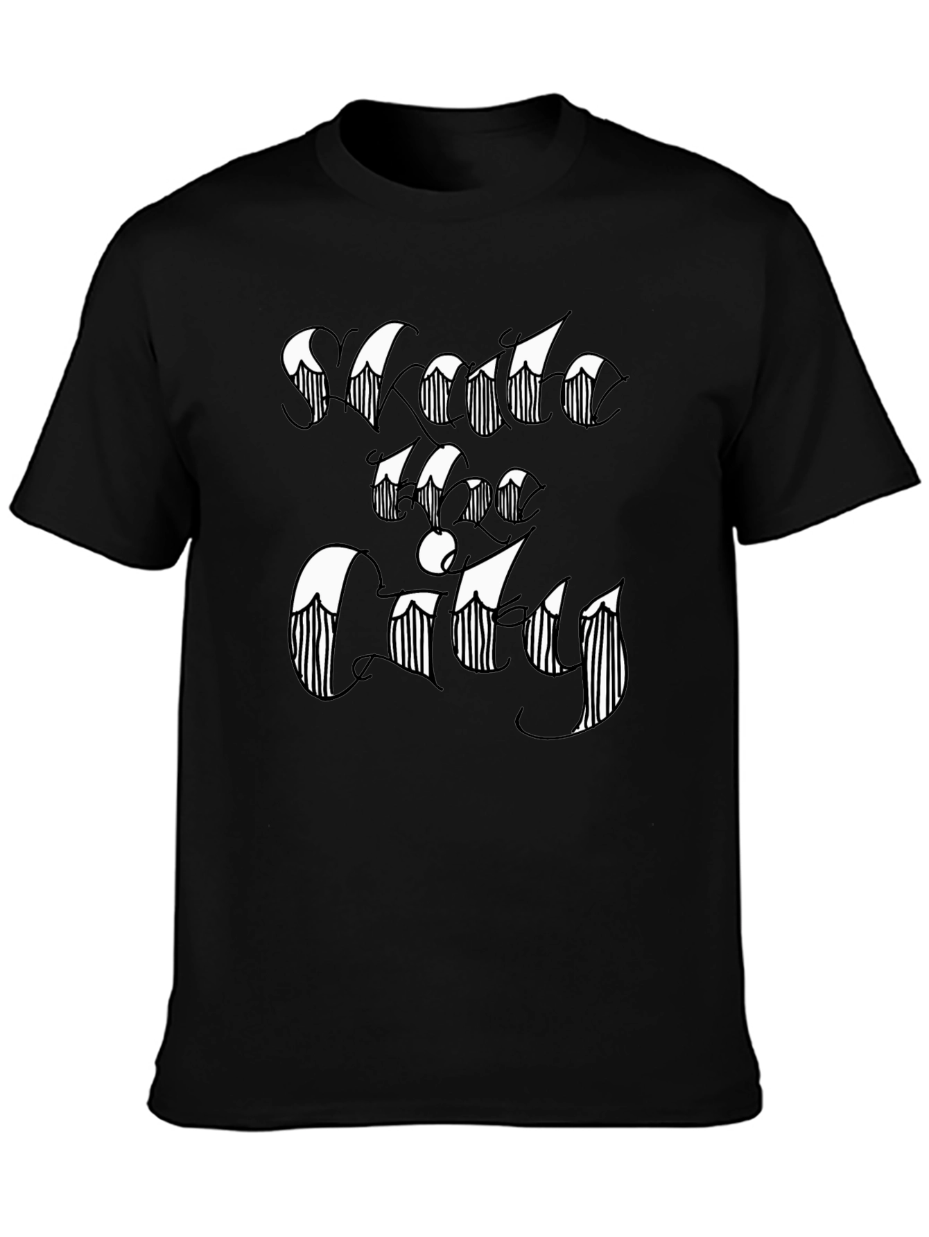 Santa Fe City Tee - Black Graphic T-Shirt