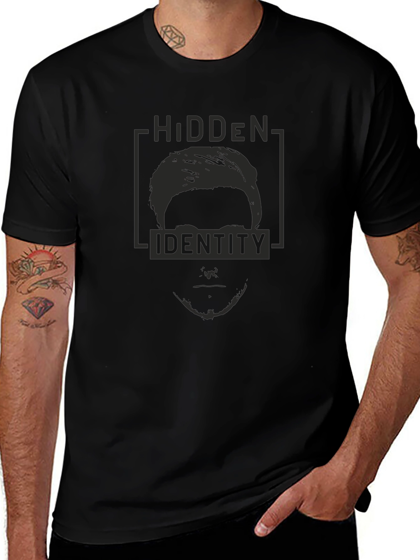 Hidden Identity Graphic T-Shirt - Cool Trendy Tee