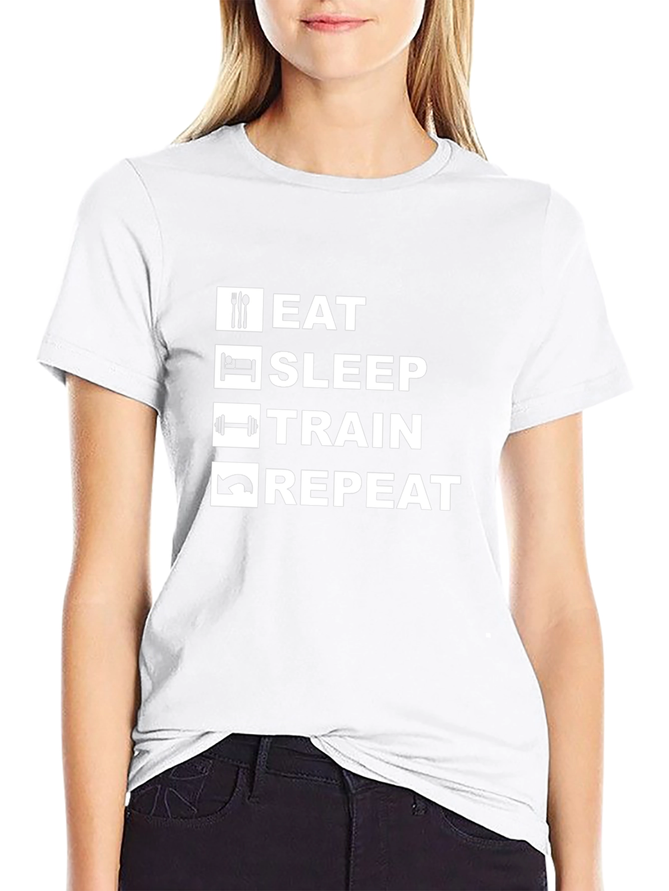 Eat Sleep Train Repeat Graphic Tee