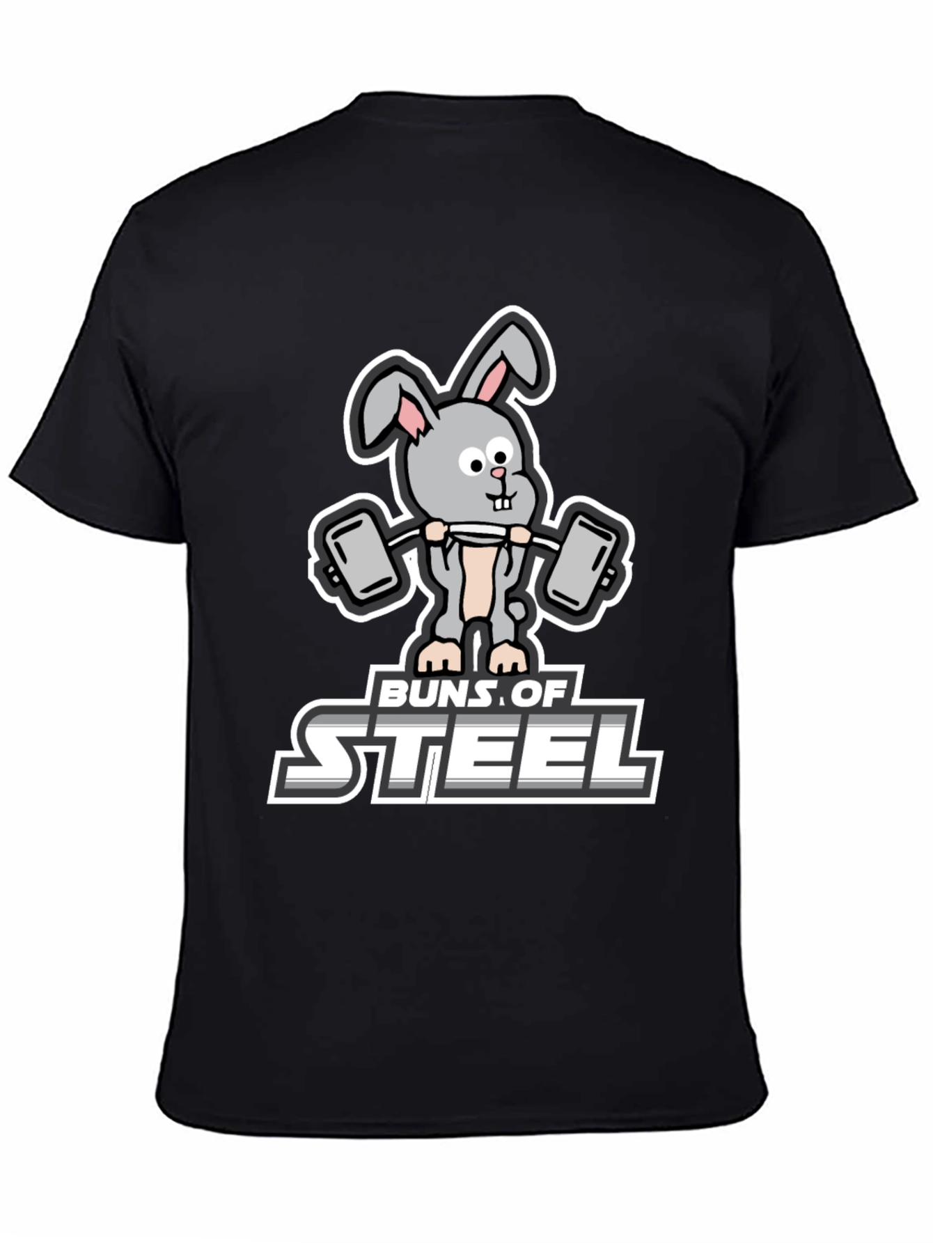 Buns of Steel T-Shirt: Funny Workout Rabbit Tee