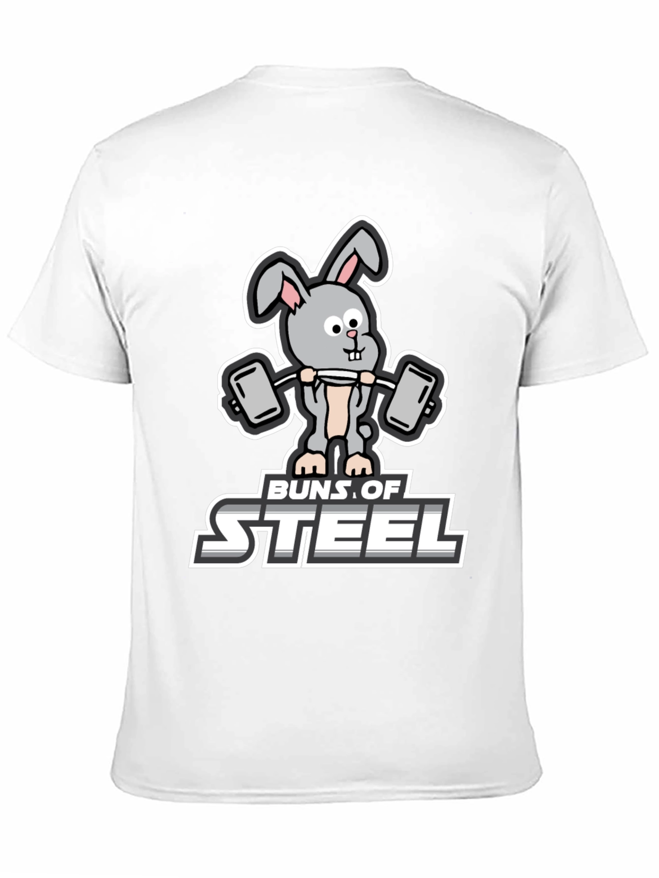 Buns of Steel T-Shirt: Funny Workout Rabbit Tee