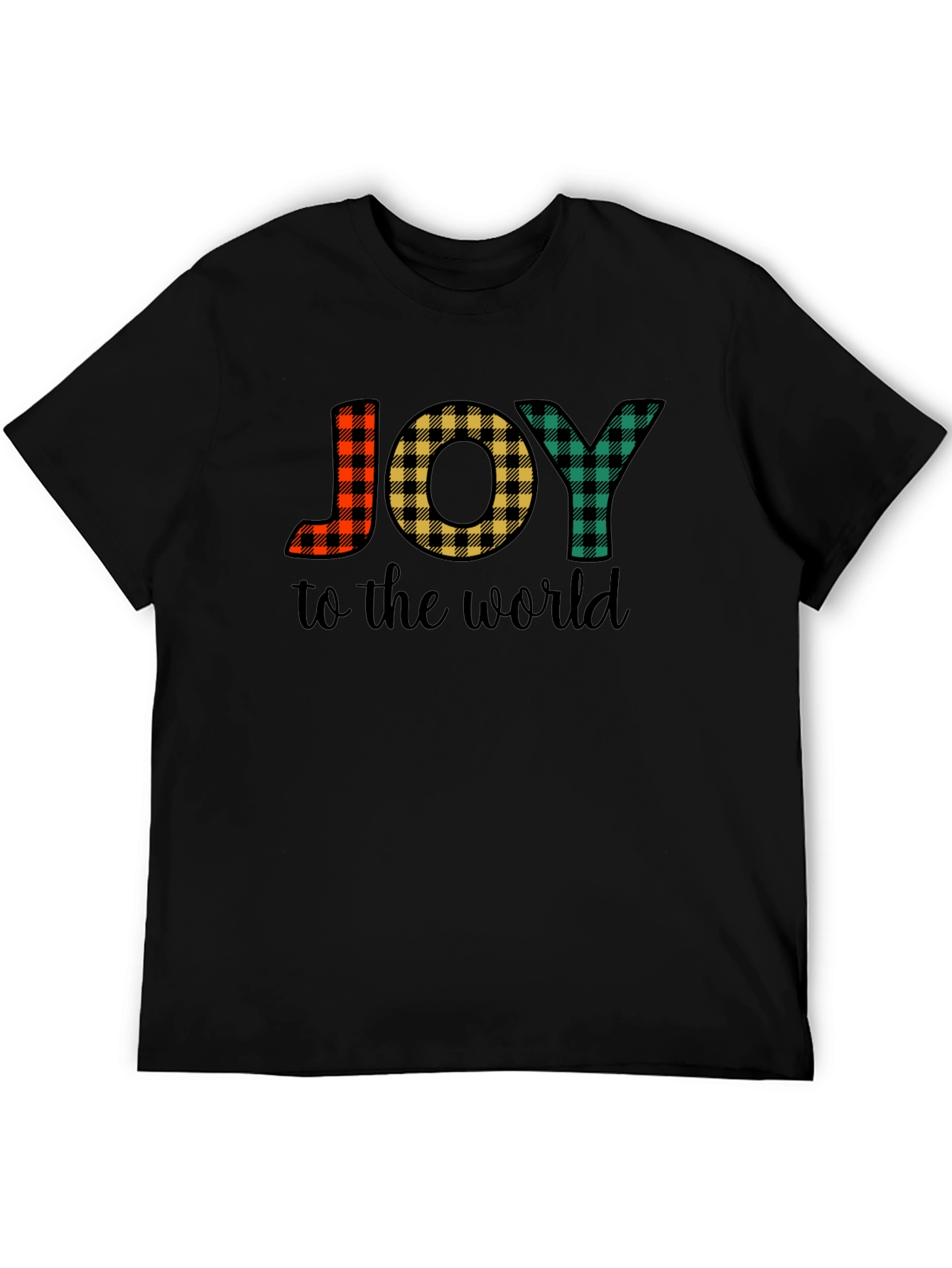 Plaid JOY Christmas T-Shirt
