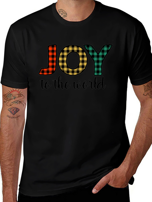 Plaid JOY Christmas T-Shirt