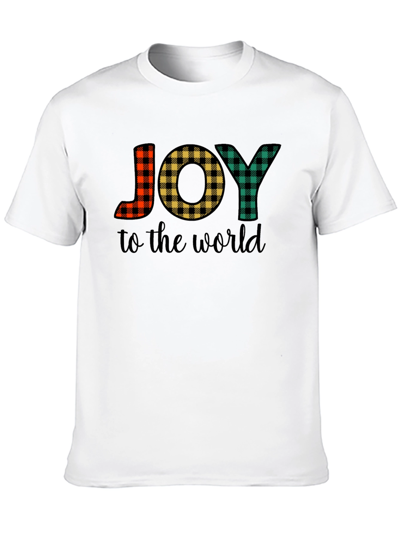 Plaid JOY Christmas T-Shirt