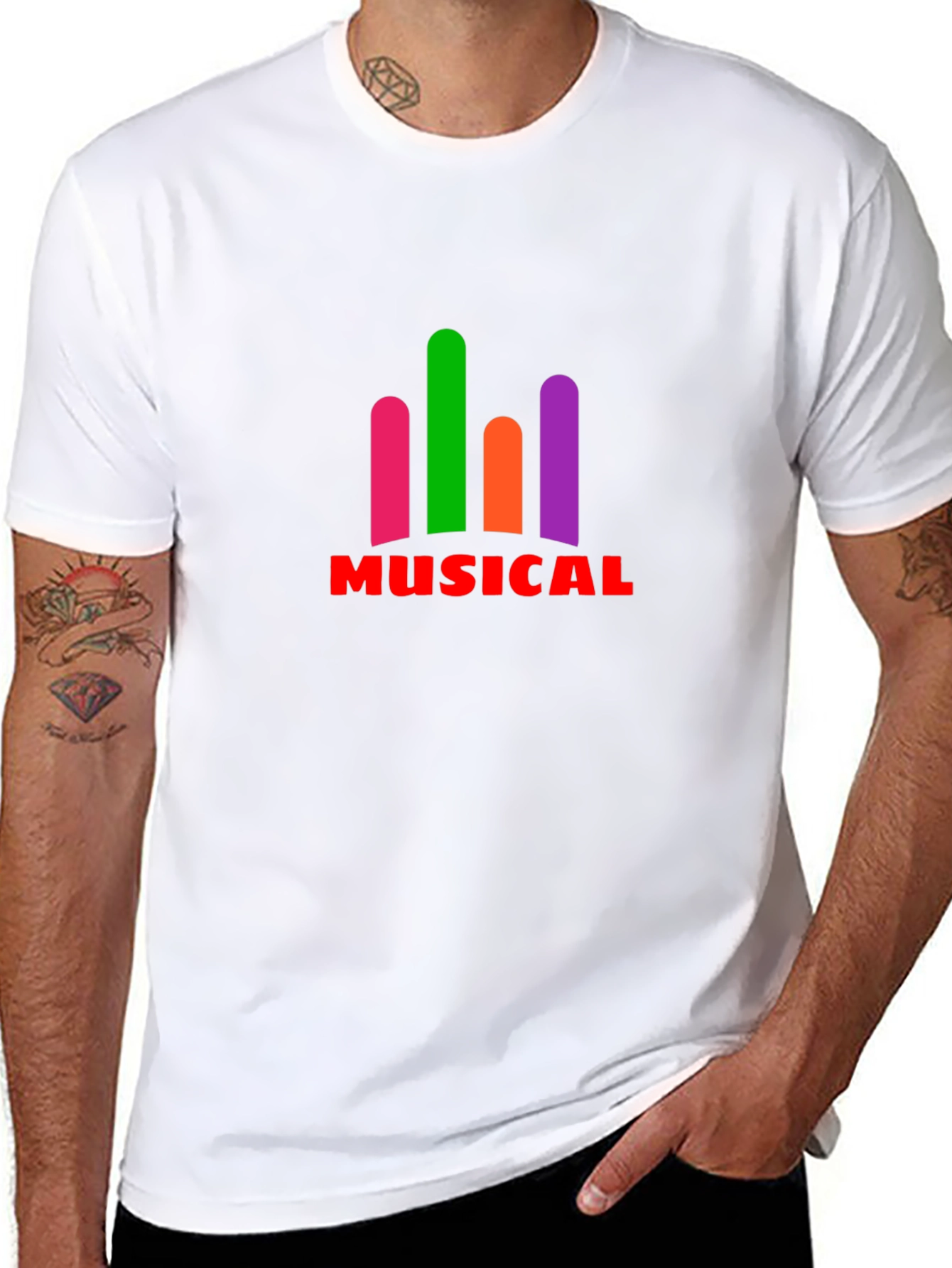 Musical Graphic T-Shirt - Trendy Design