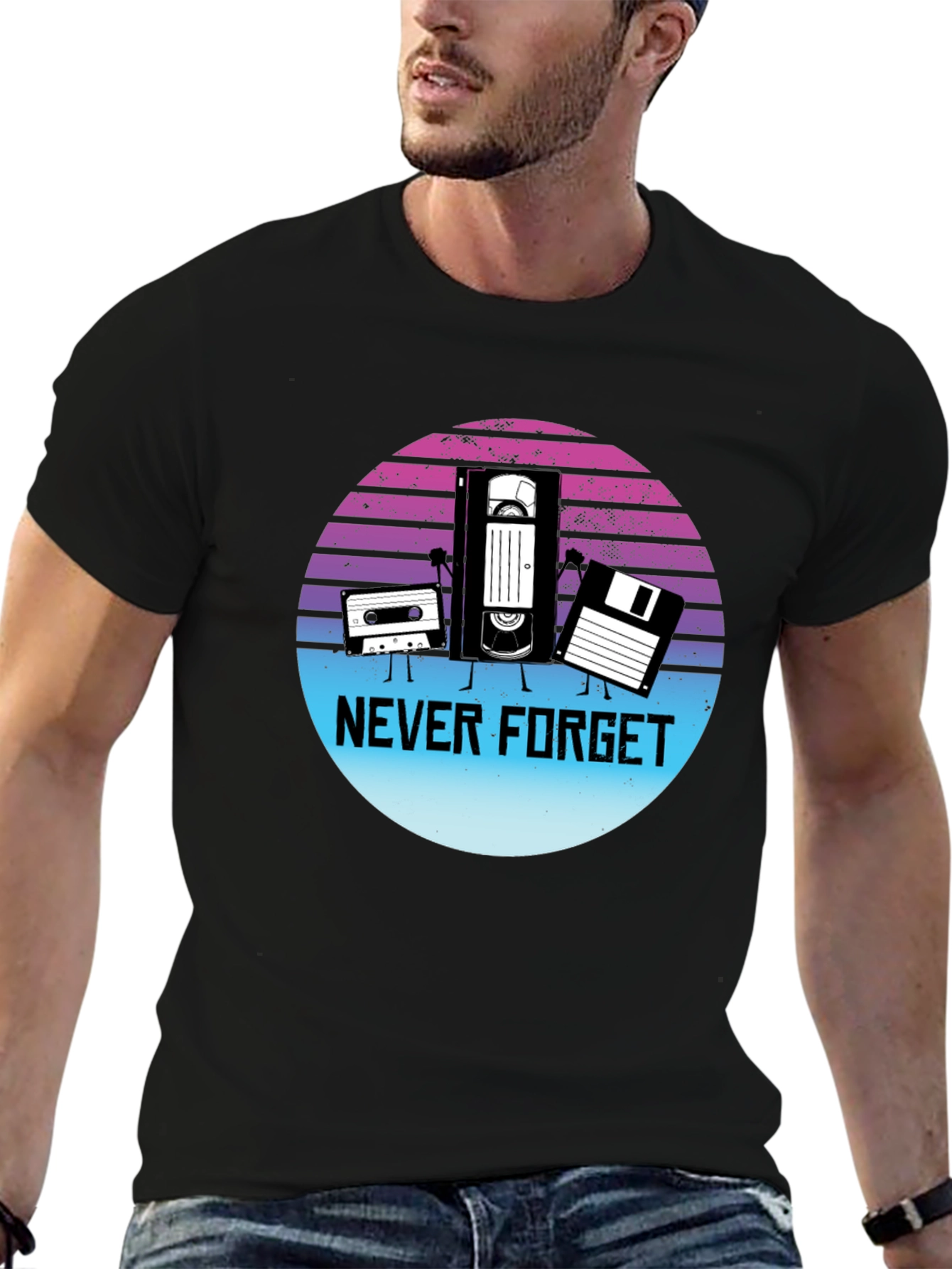 Retro Never Forget Graphic T-Shirt