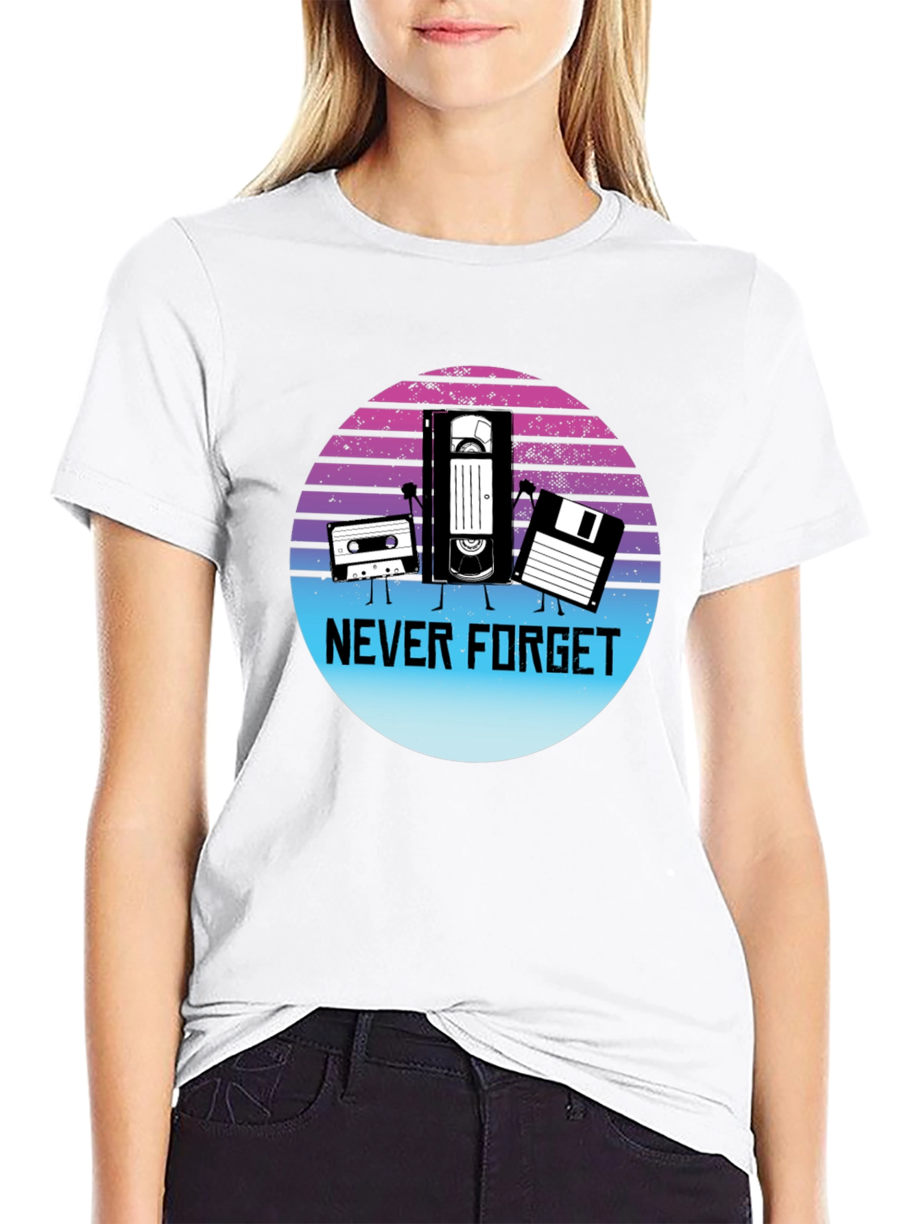 Retro Never Forget Graphic T-Shirt