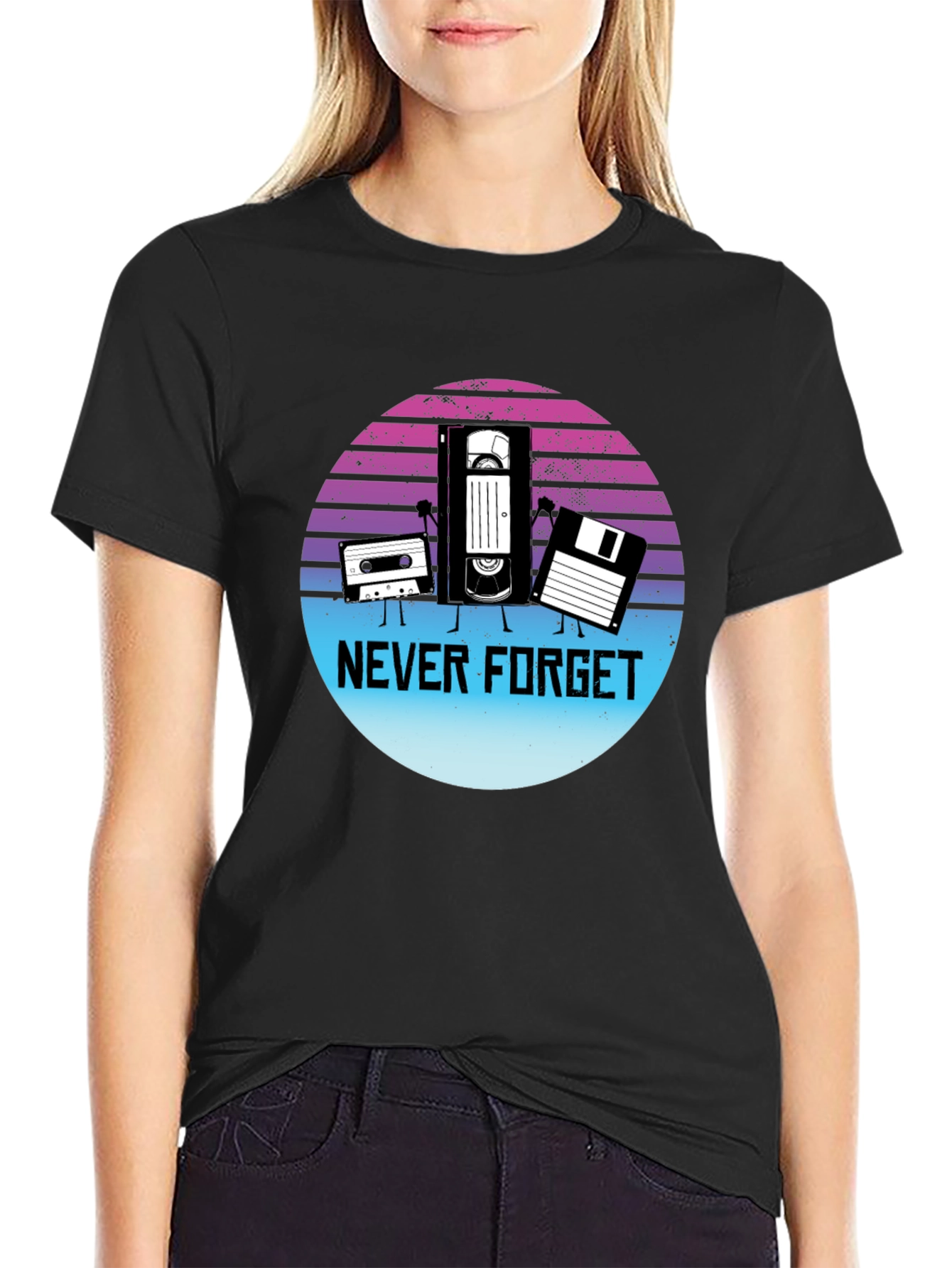 Retro Never Forget Graphic T-Shirt