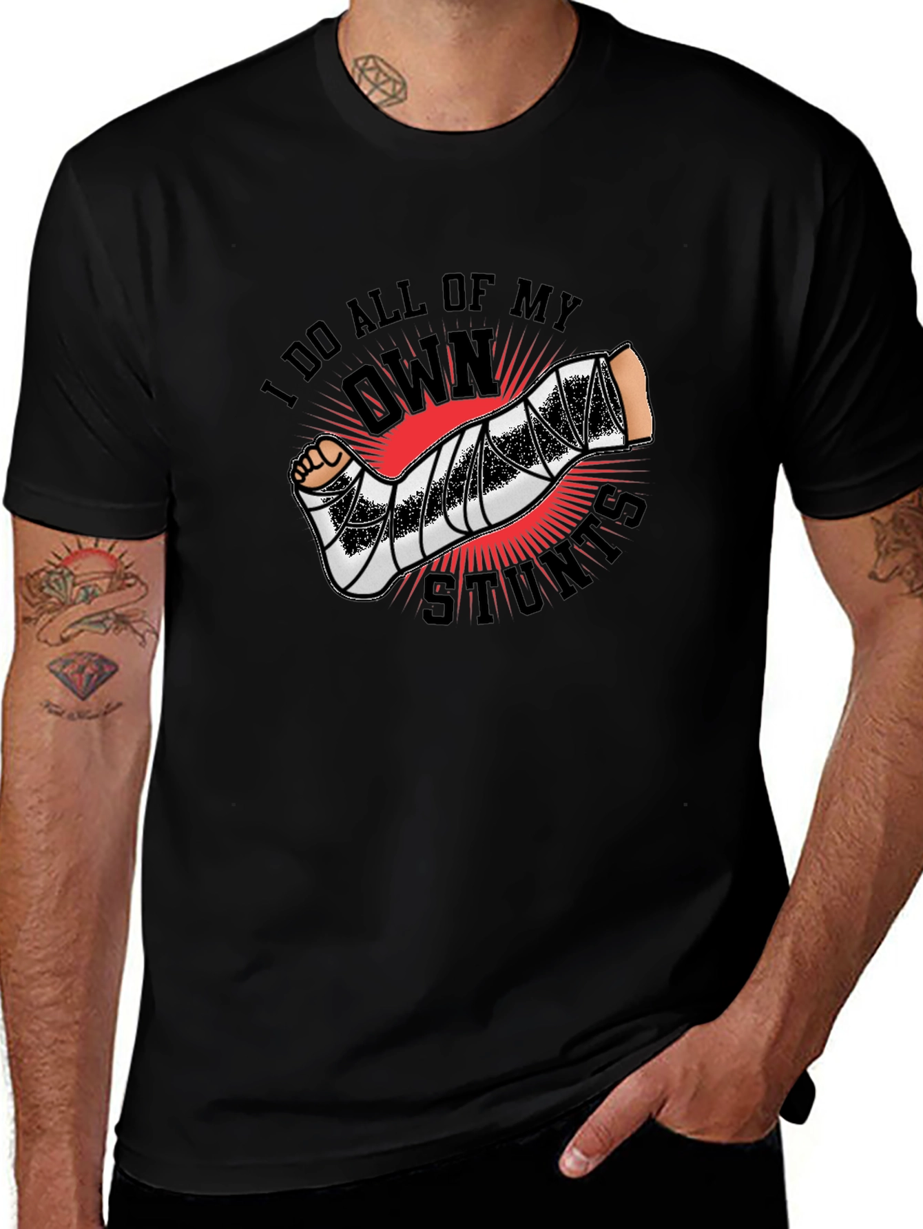 I Do All My Own Stunts Graphic Tee