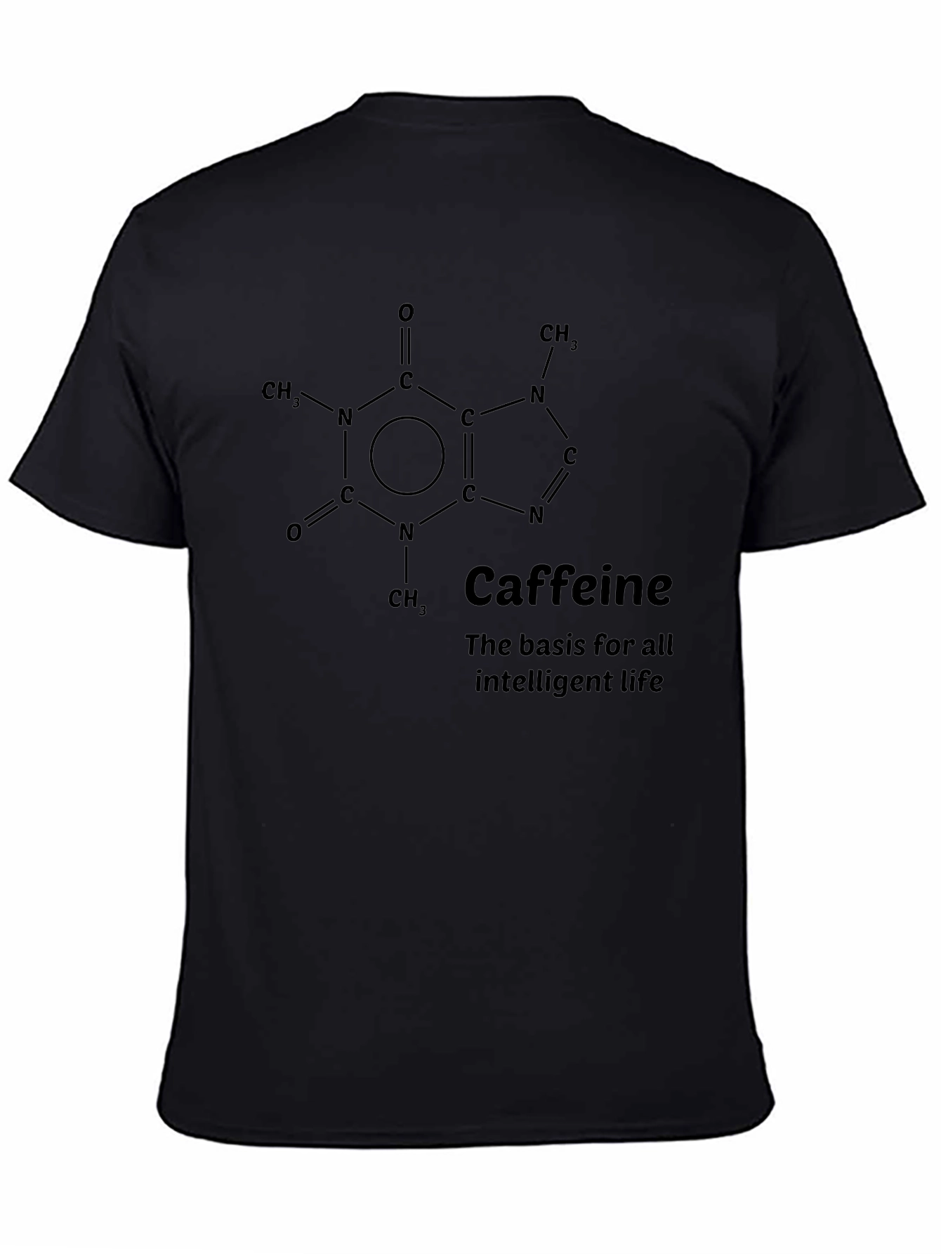 Caffeine Molecule T-Shirt - Intelligent Life Tee