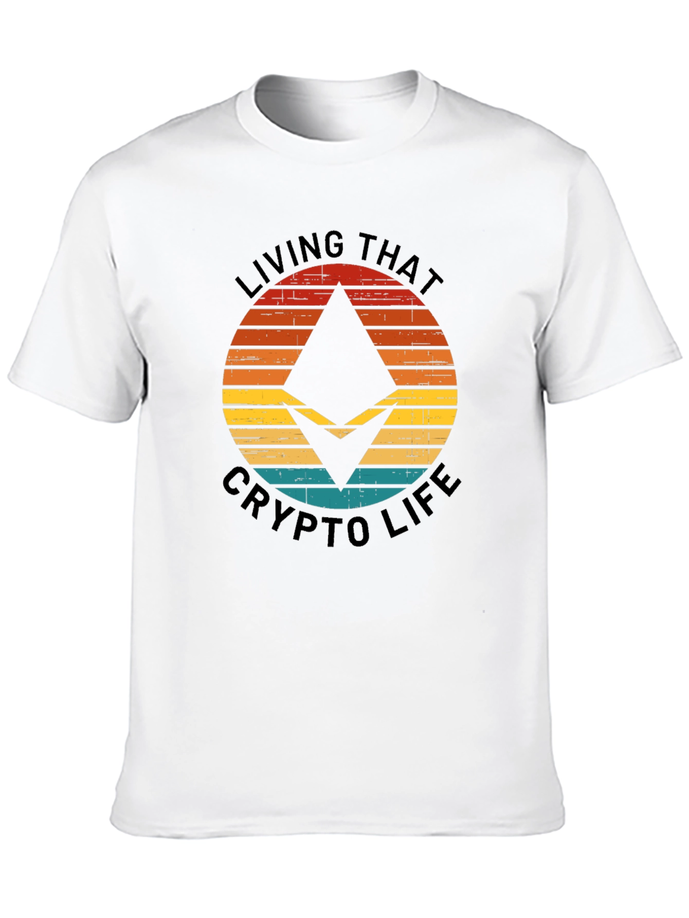 Crypto Life Black T-Shirt - Ethereum Design