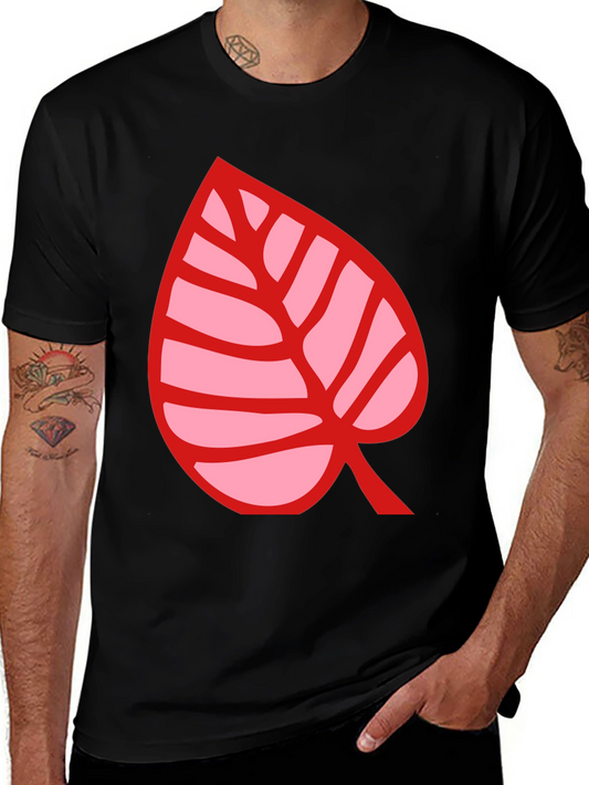 Animal Crossing Leaf Graphic T-Shirt - Black
