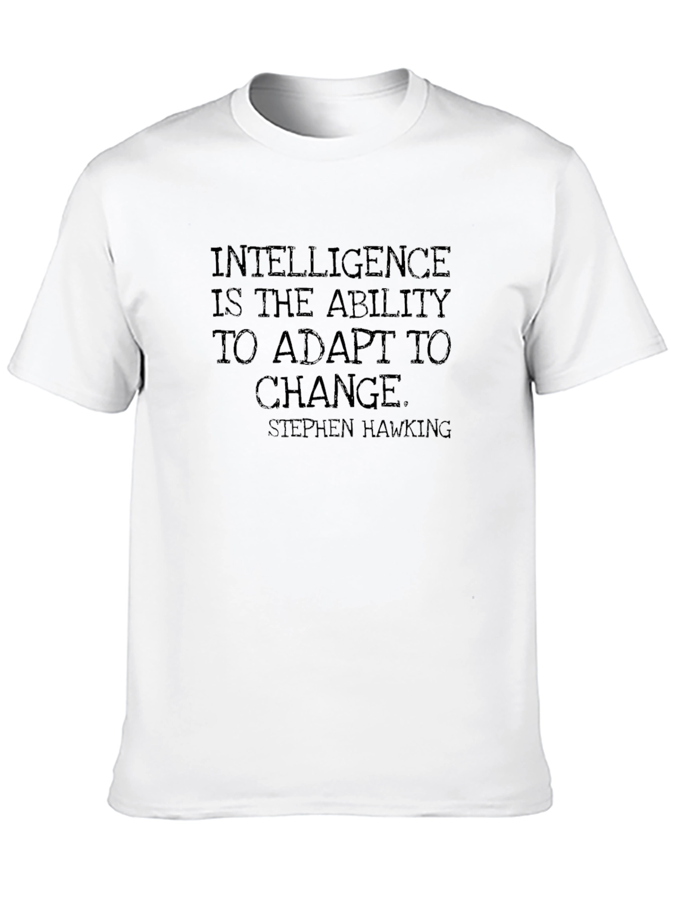 Stephen Hawking Quote Graphic Black T-Shirt