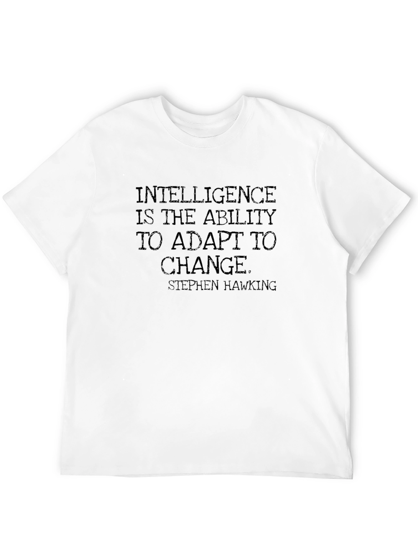 Stephen Hawking Quote Graphic Black T-Shirt