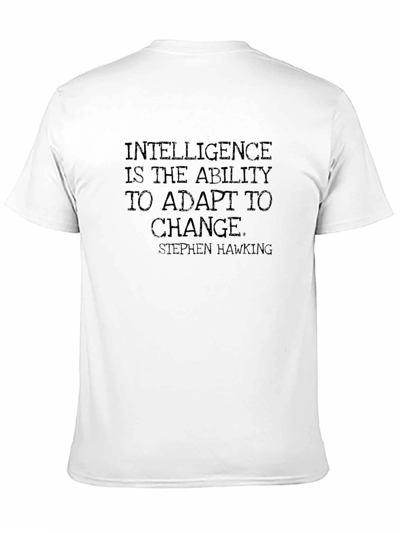 Stephen Hawking Quote Graphic Black T-Shirt